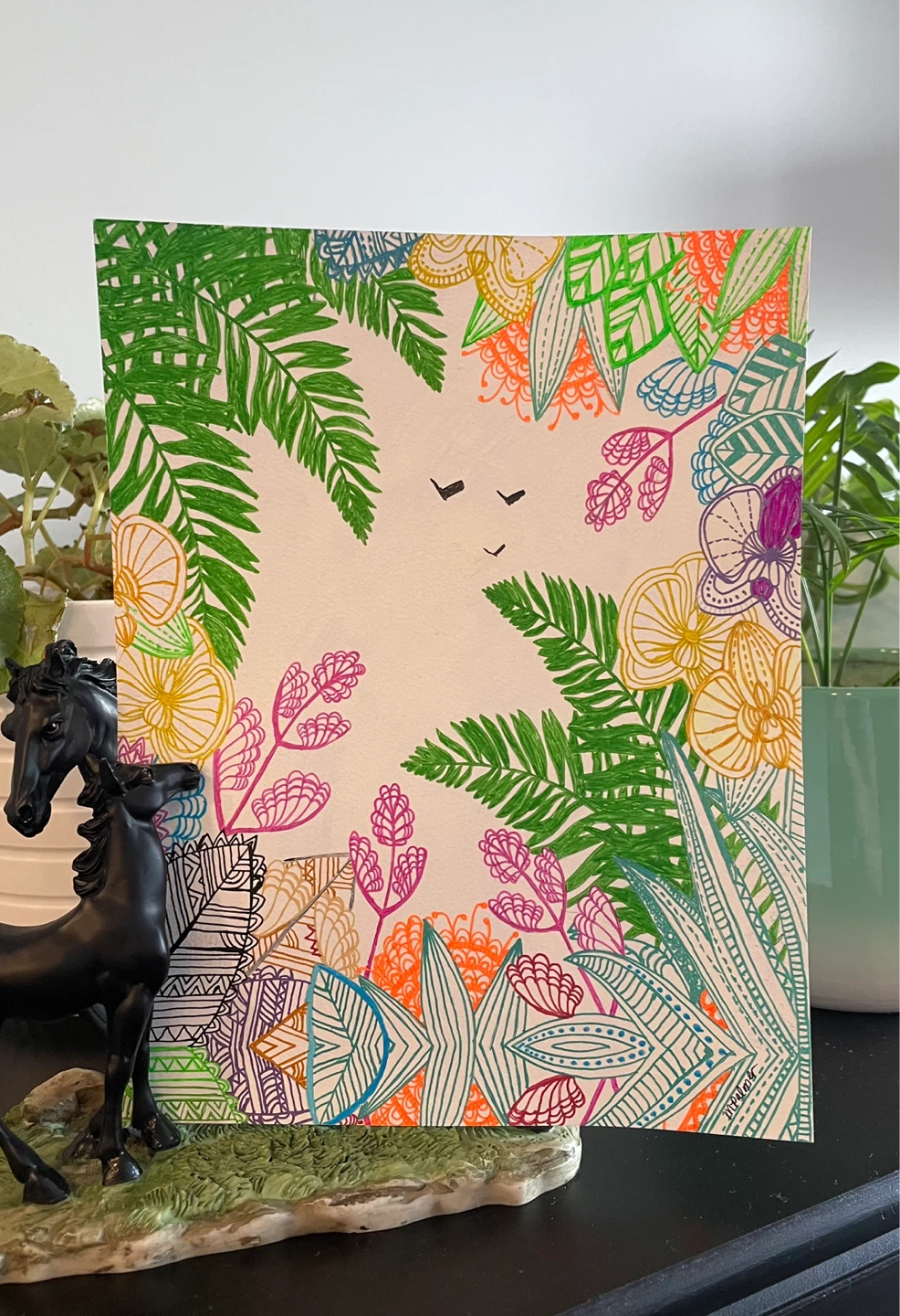 Mixed Media Tropical Design