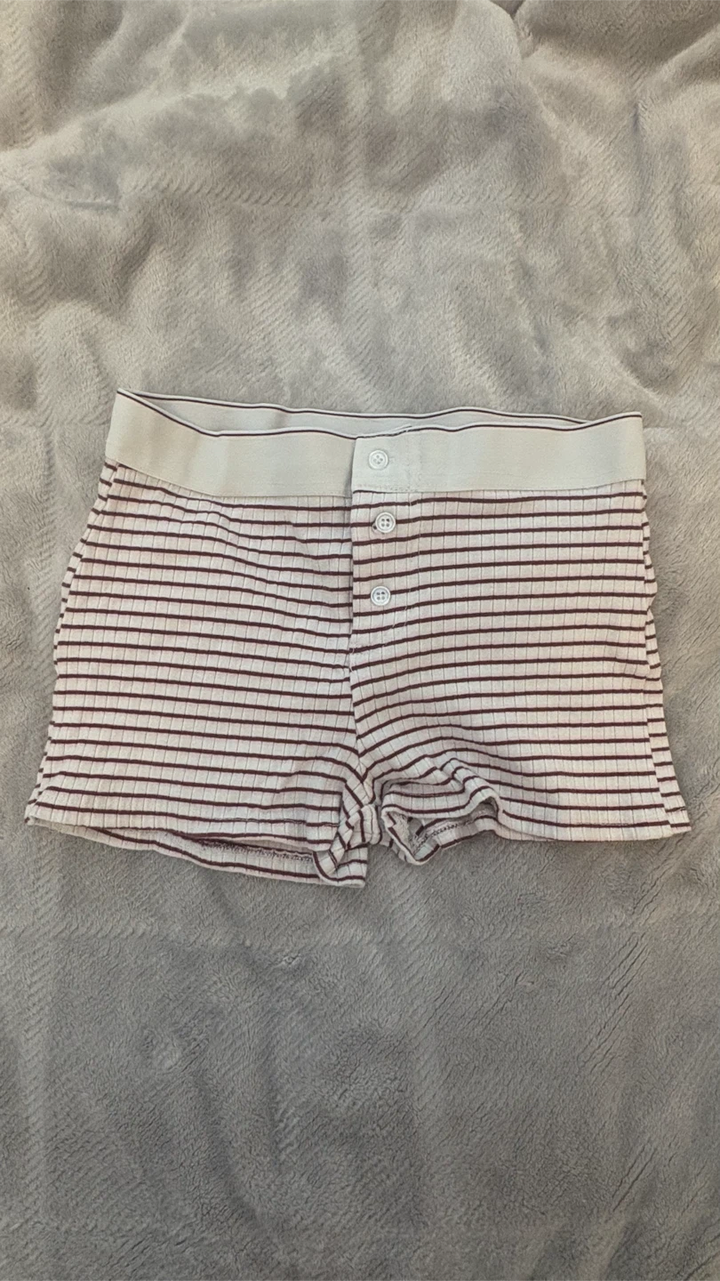 Faded Rose Striped Lounge Shorts