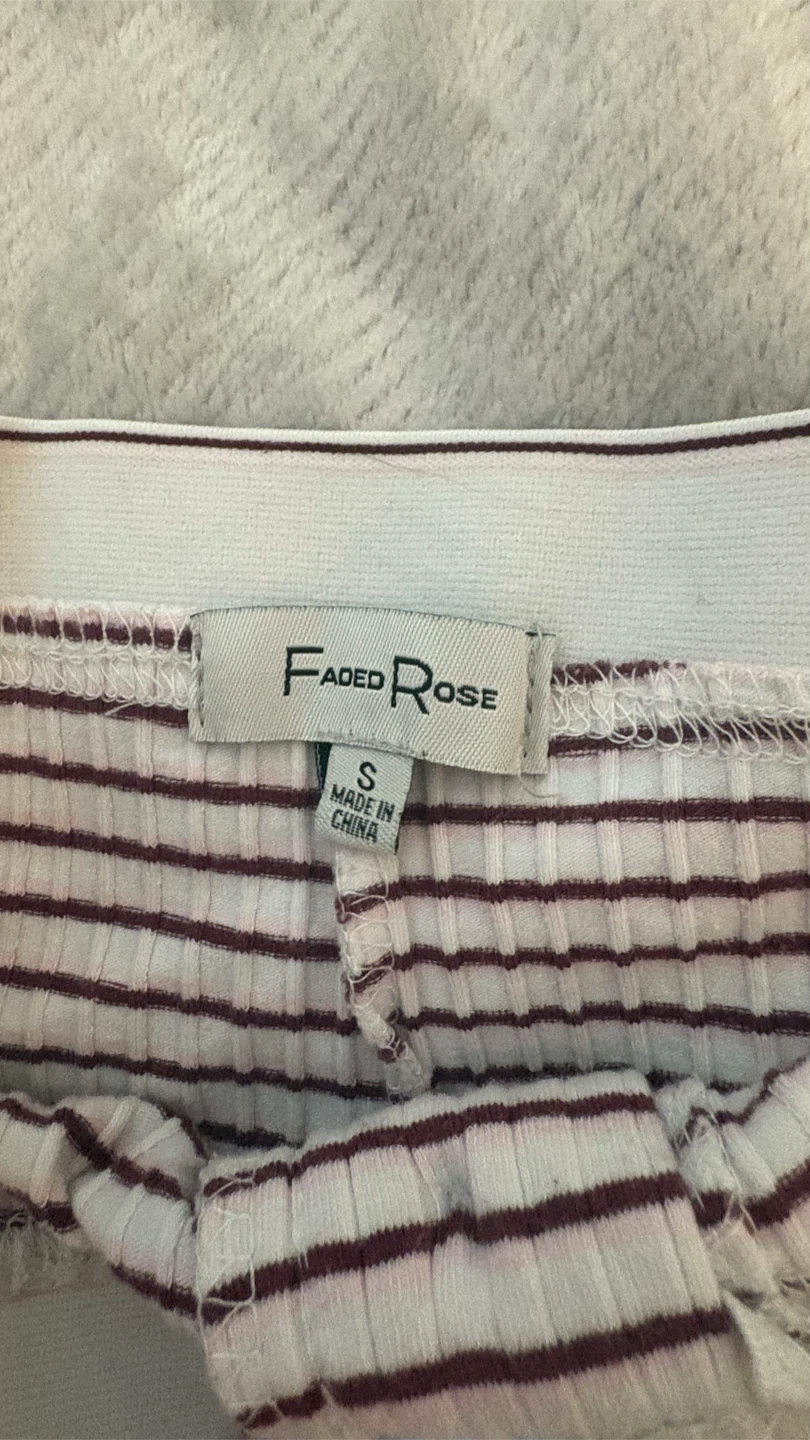 Faded Rose Striped Lounge Shorts - photo 2