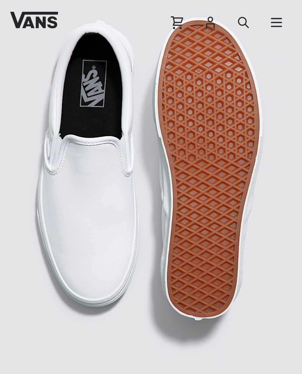 Vans Slip-On White Leather Shoes - photo 2