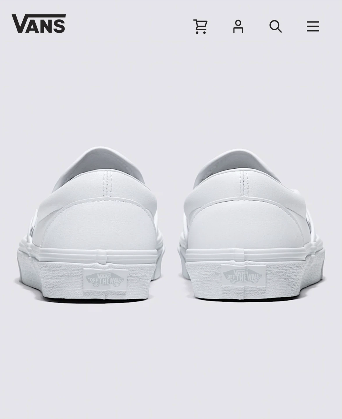 Vans Slip-On White Leather Shoes - photo 3