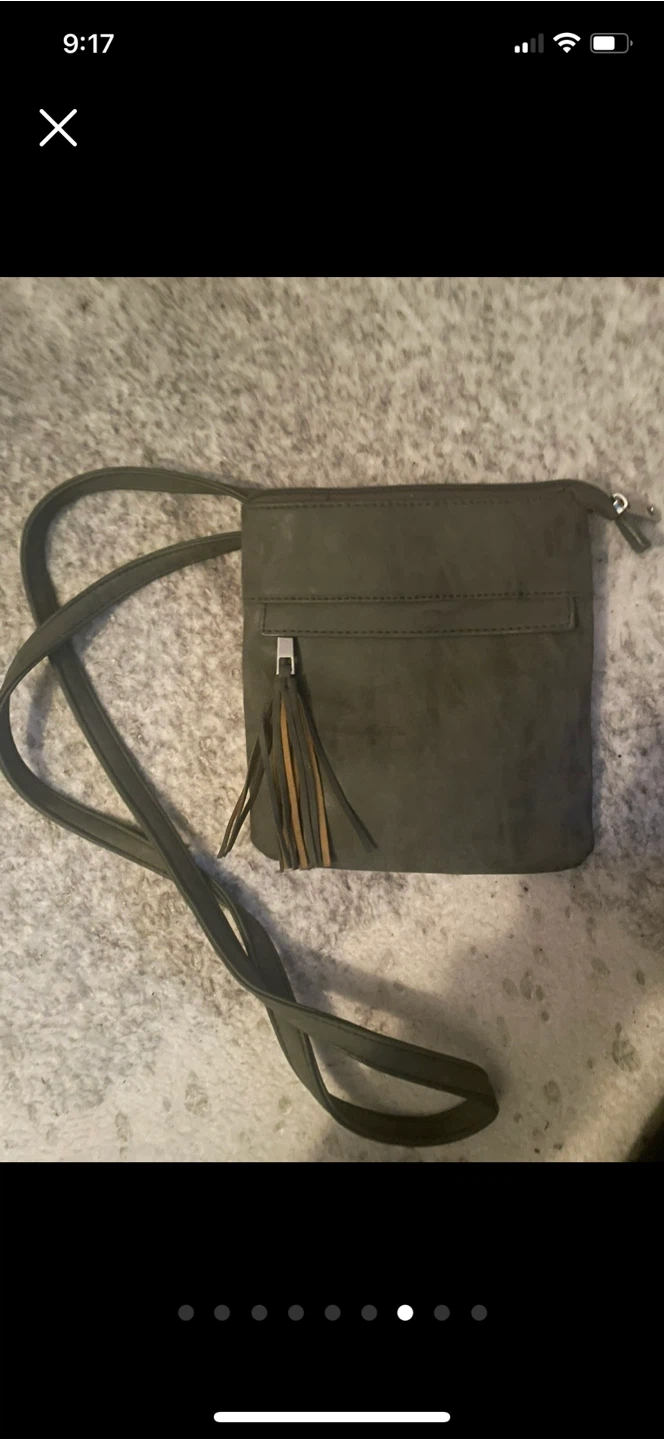 Green Crossbody Purse with Tassel - photo 2