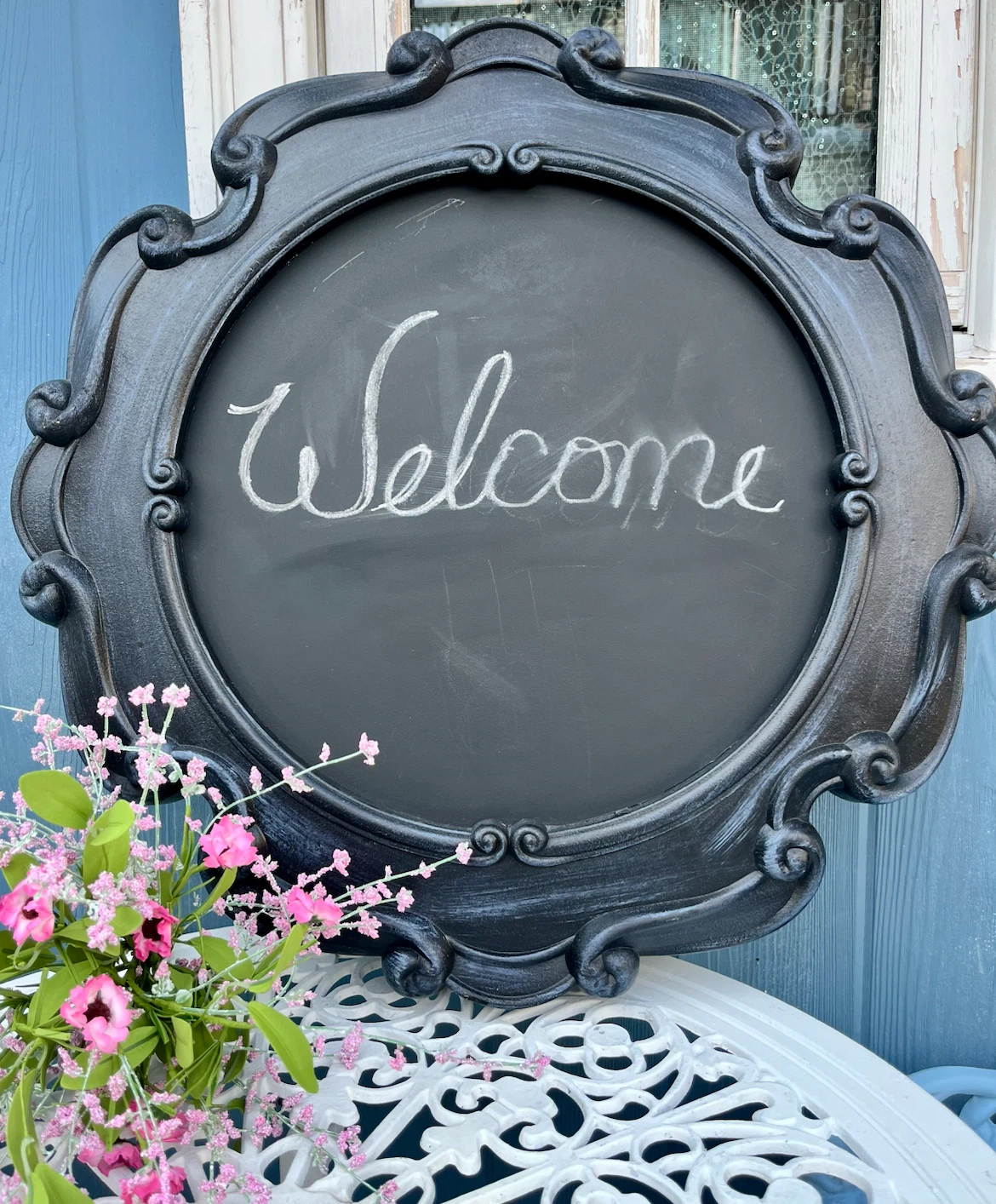 ORNATE BLACK CHALKBOARD