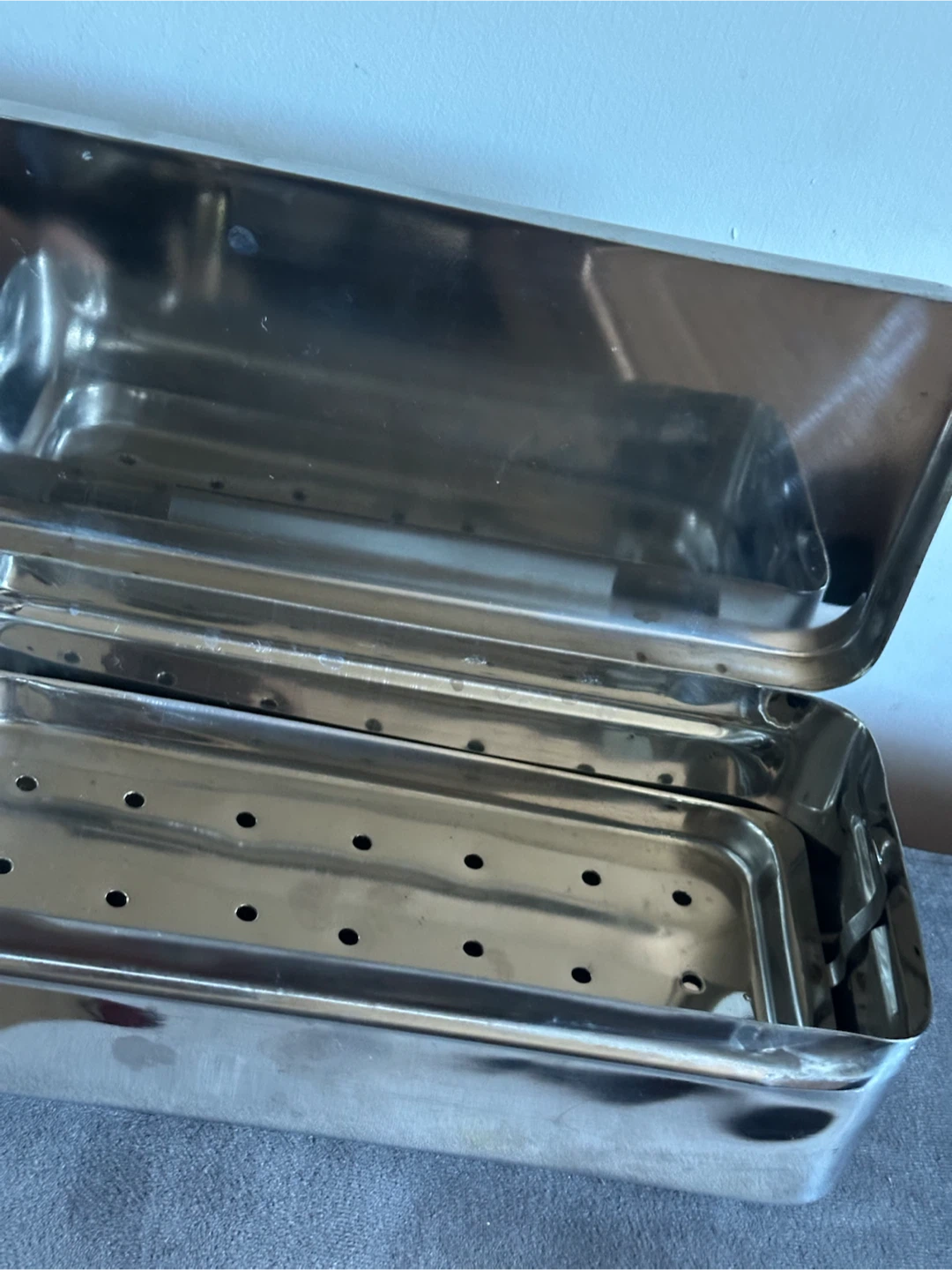 stainless steel instrument sterilization box - photo 4