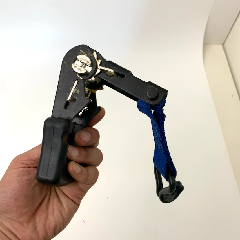 Ratchet Tie Down Strap Cargo Tie Strap Moving Trailer Tool - photo 4