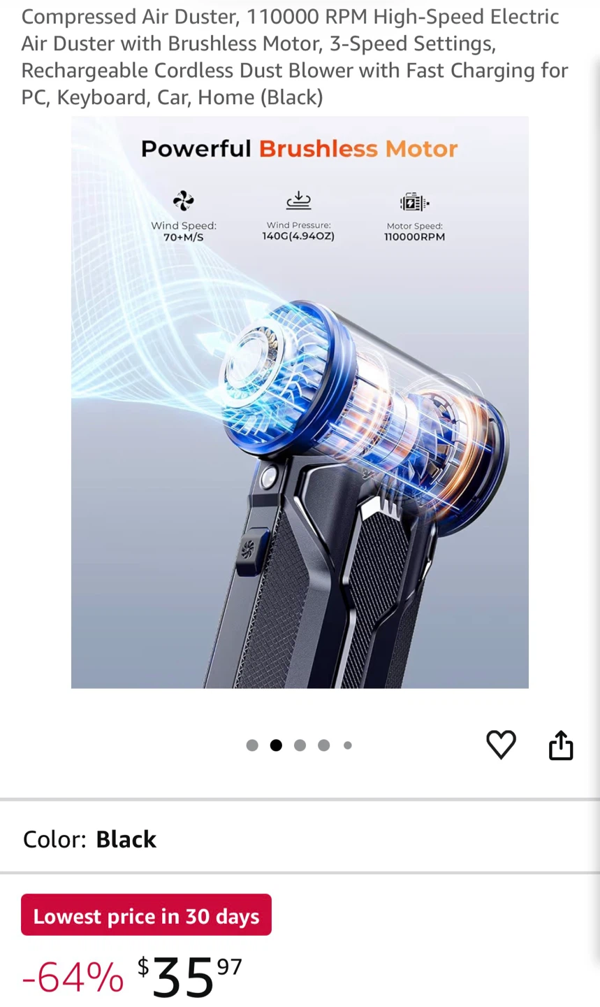 Honorinic Electric Air Duster - photo 2