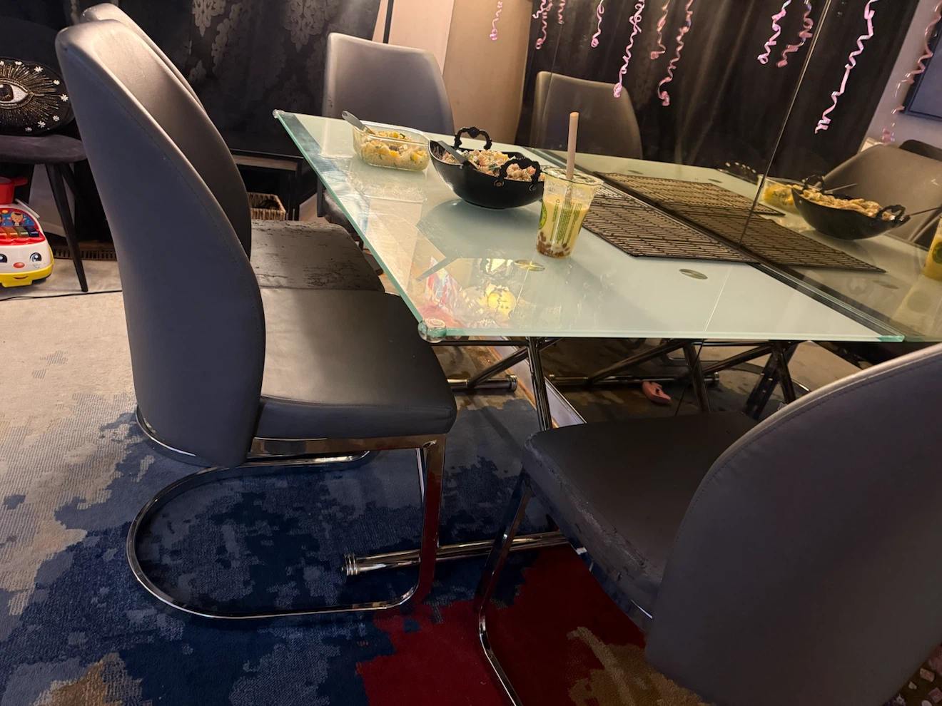Glass Dining Table with 4 Chairs - photo 5