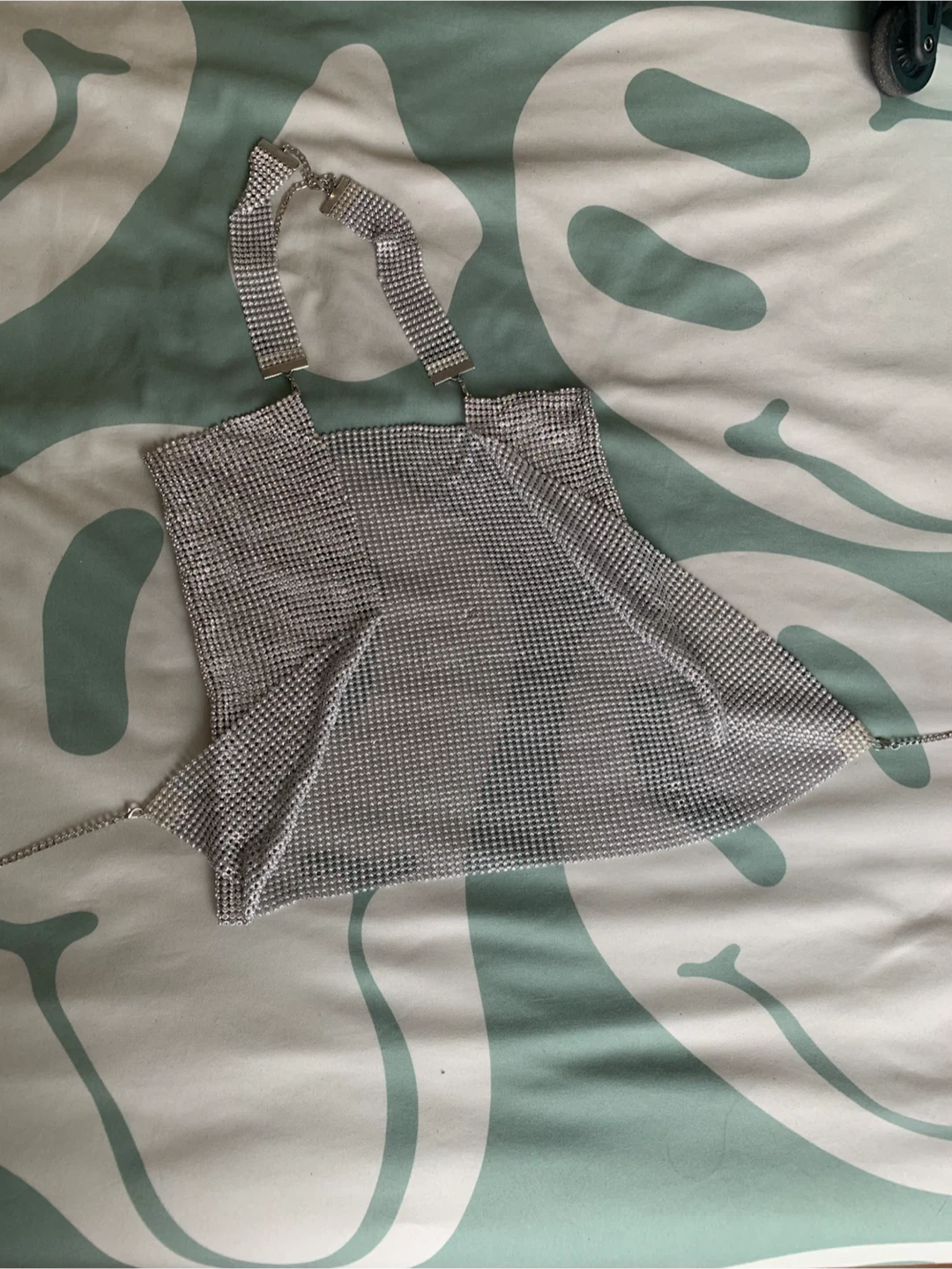Silver Rhinestone Halter Top - photo 3