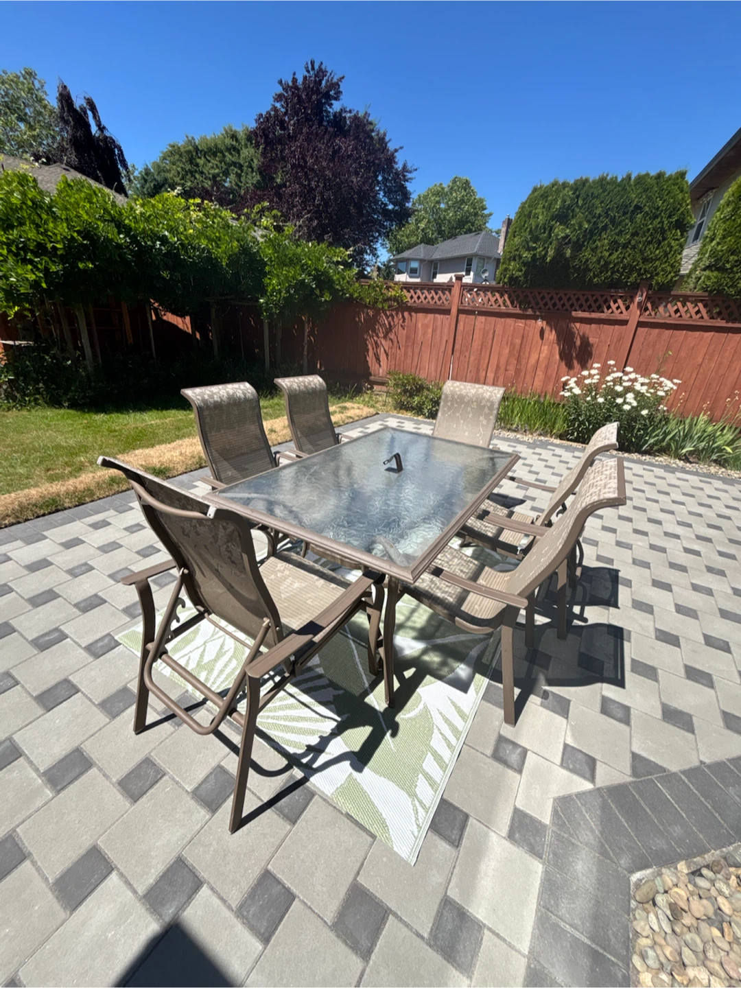 Patio Dining Set – + 2 Bonus Chairs & Side Table - photo 2