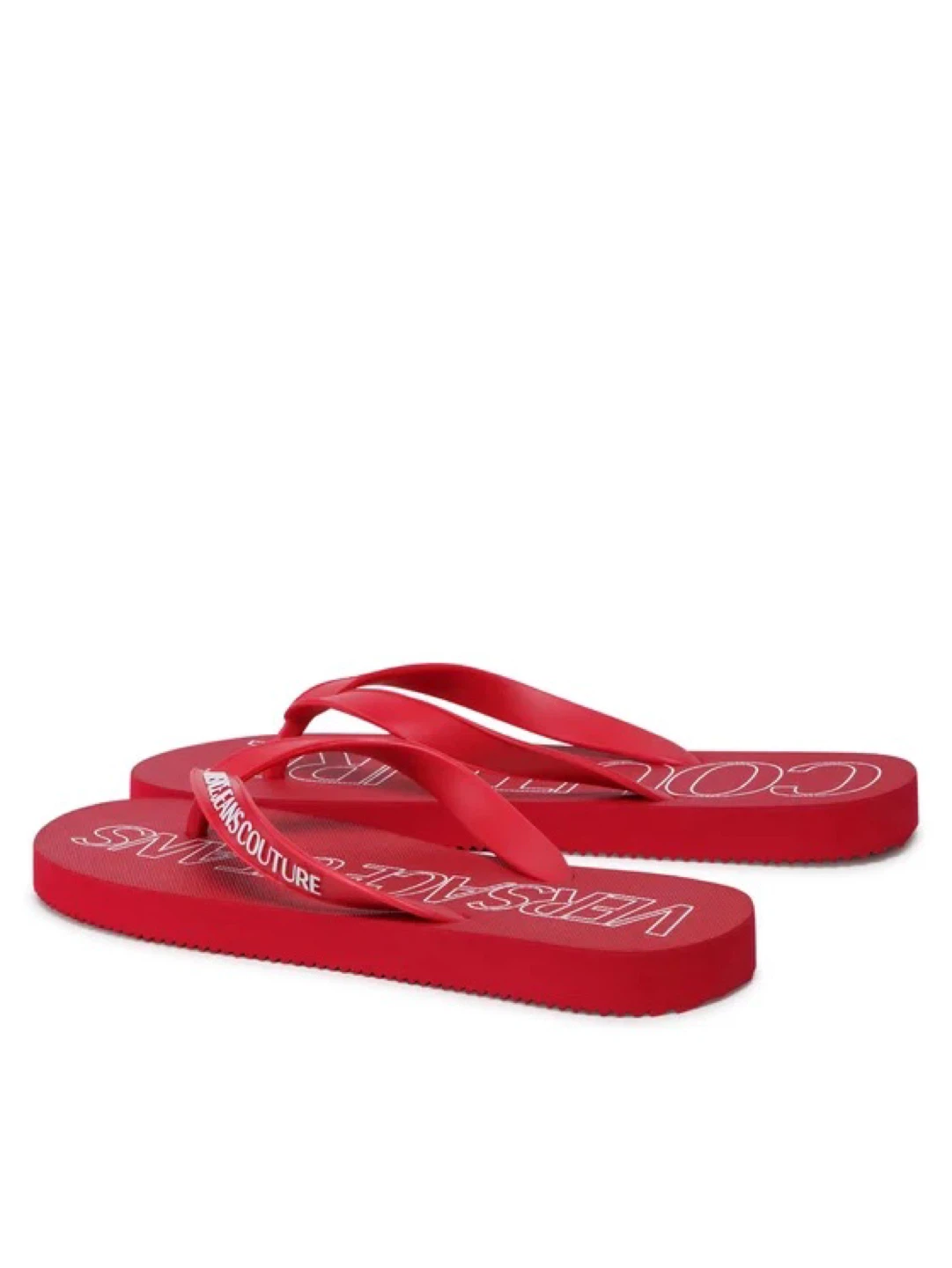 NWT Versace Jeans Couture Logo Flip Flops Red Size 10 - photo 5