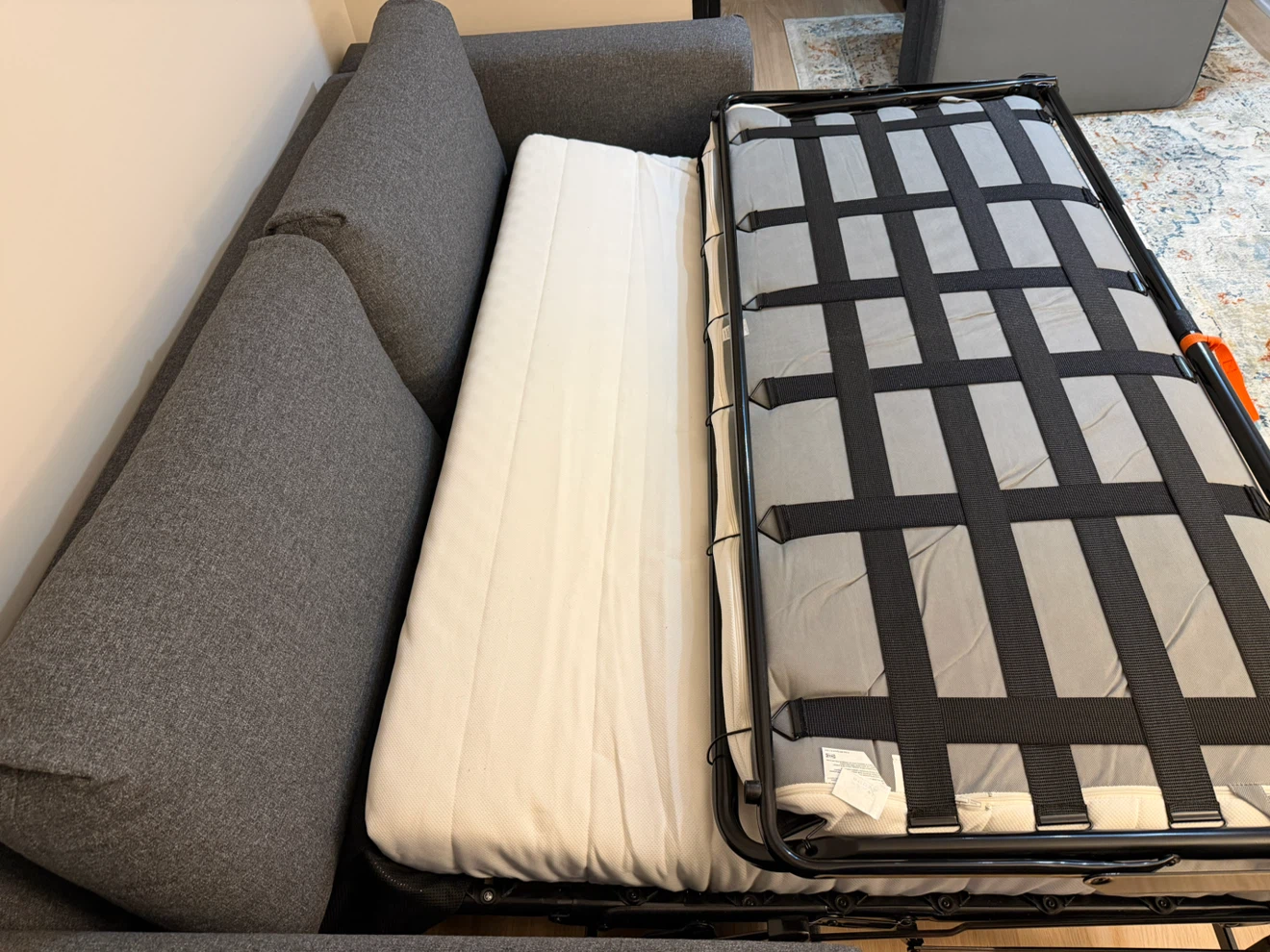 Gray Sofa Sleeper with Pull-Out Bed - photo 2