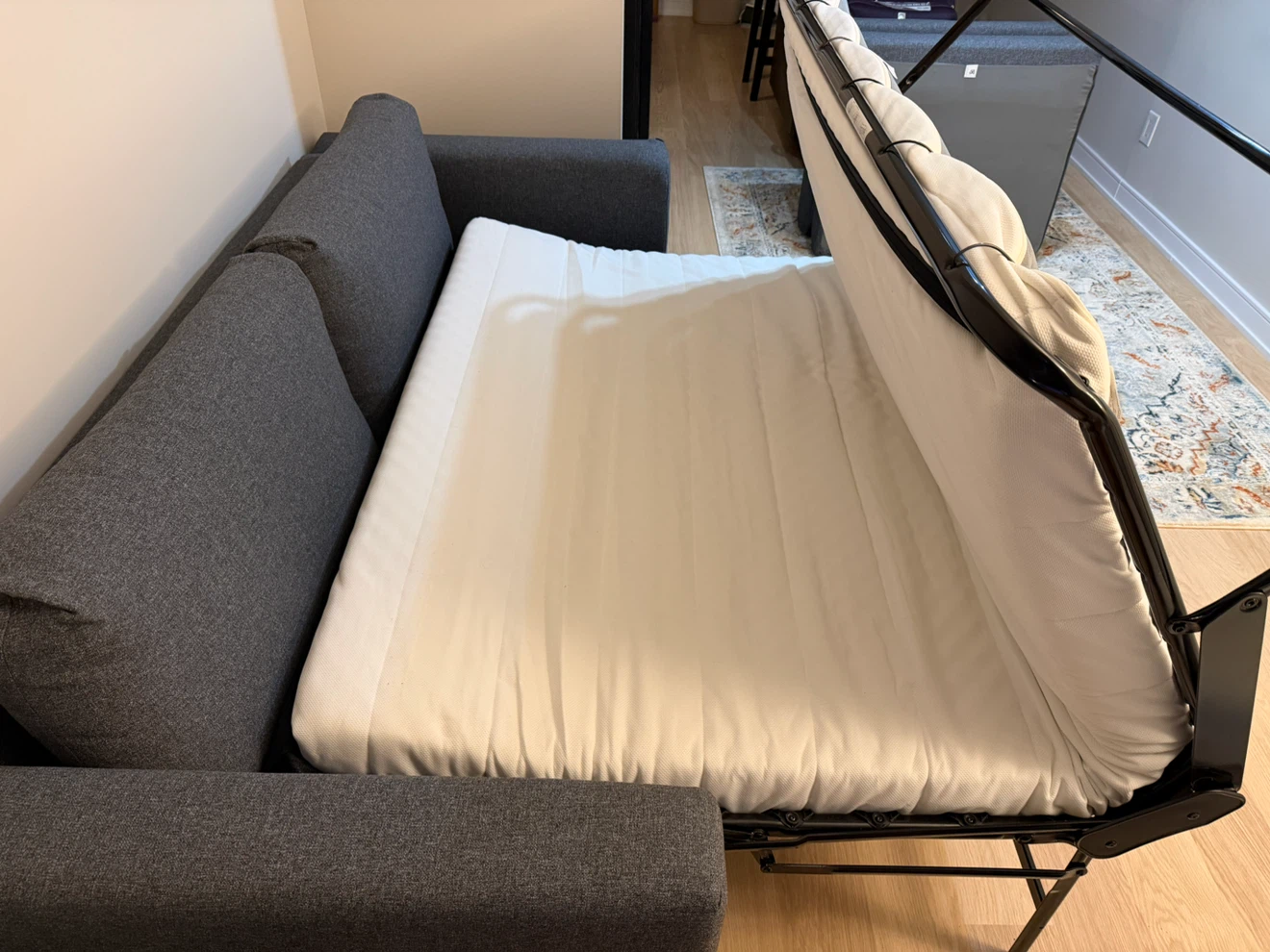 Gray Sofa Sleeper with Pull-Out Bed - photo 4