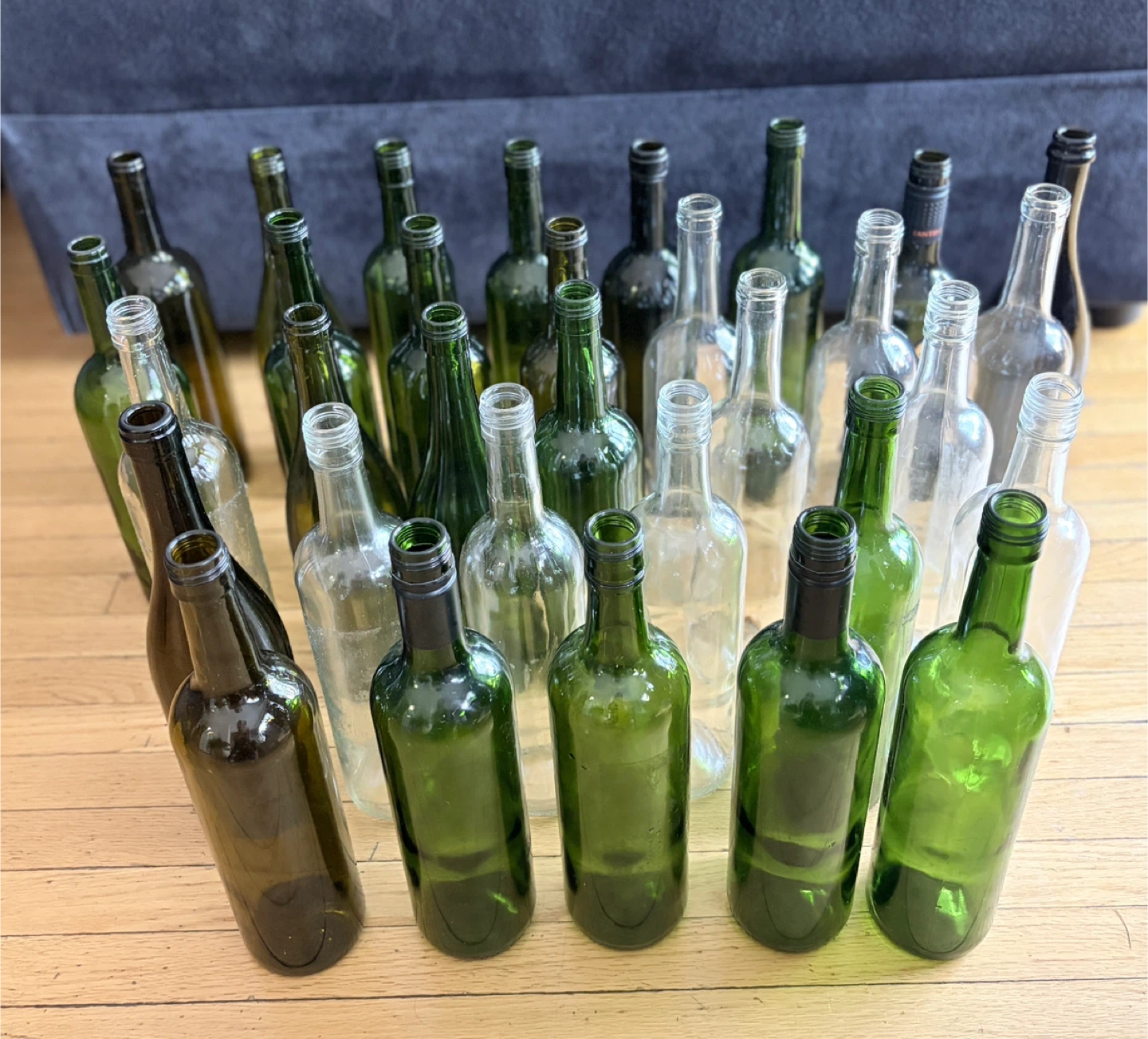 Assorted Glass Bottles for Wine Making or Crafting
