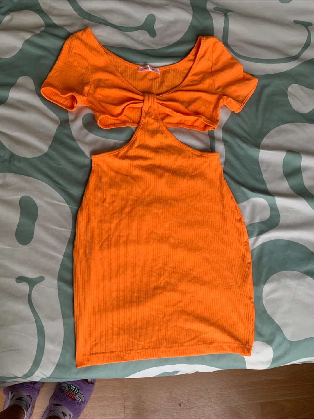 Katch Me Orange Cut-Out Mini Dress Size 10