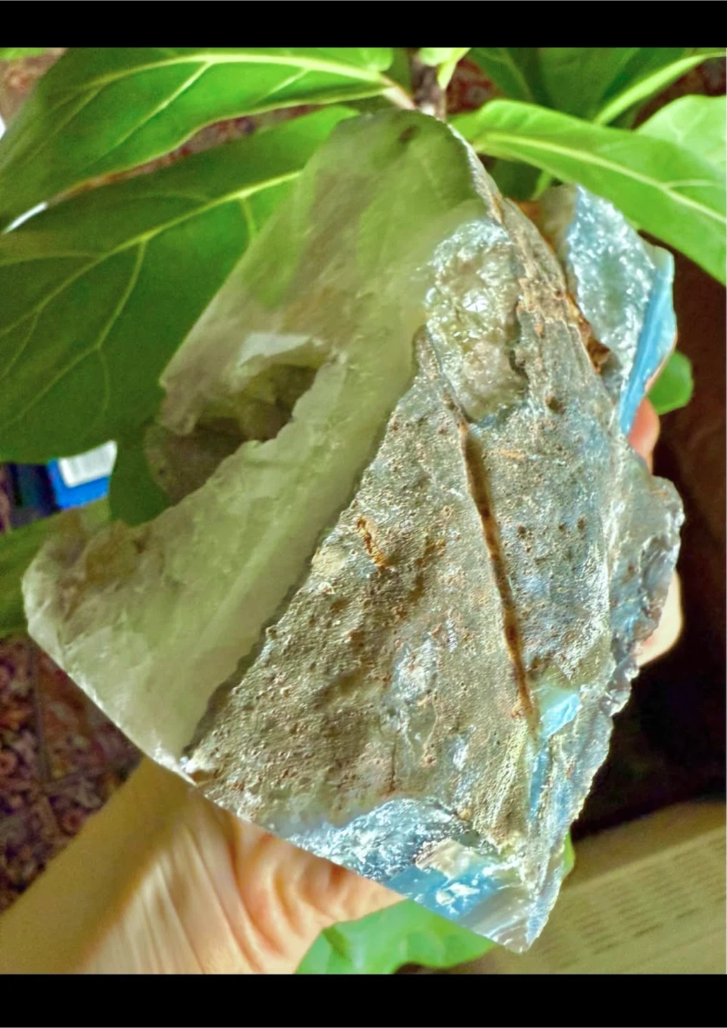Large Brazilian Crystal Geode Bookend - photo 3