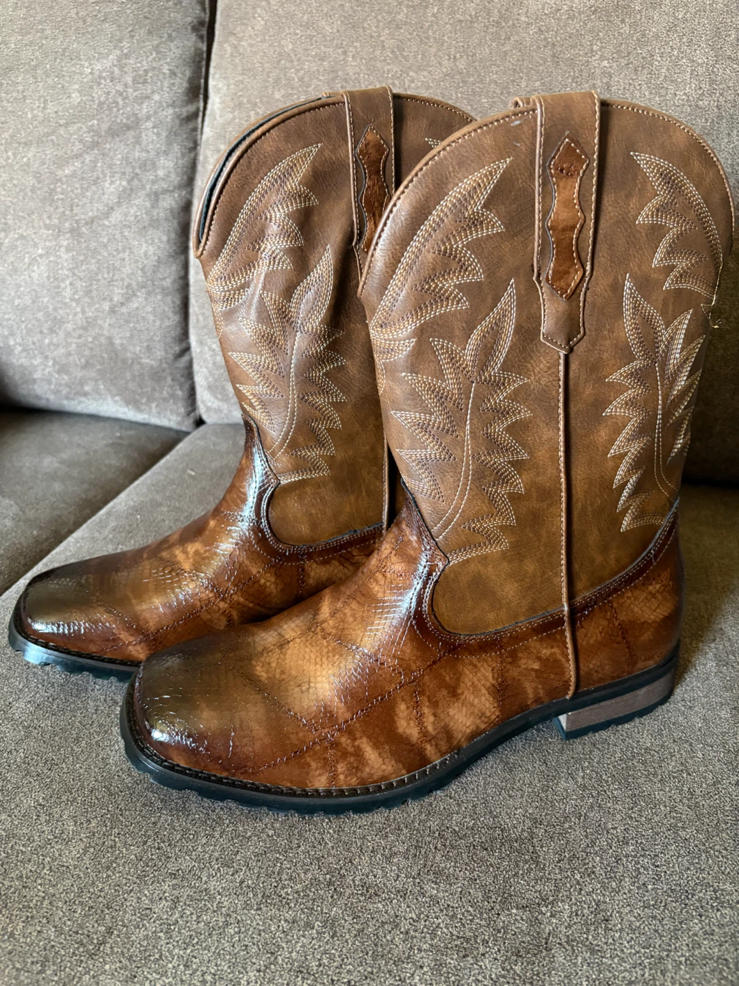 Brown Cowboy Boots Size 12