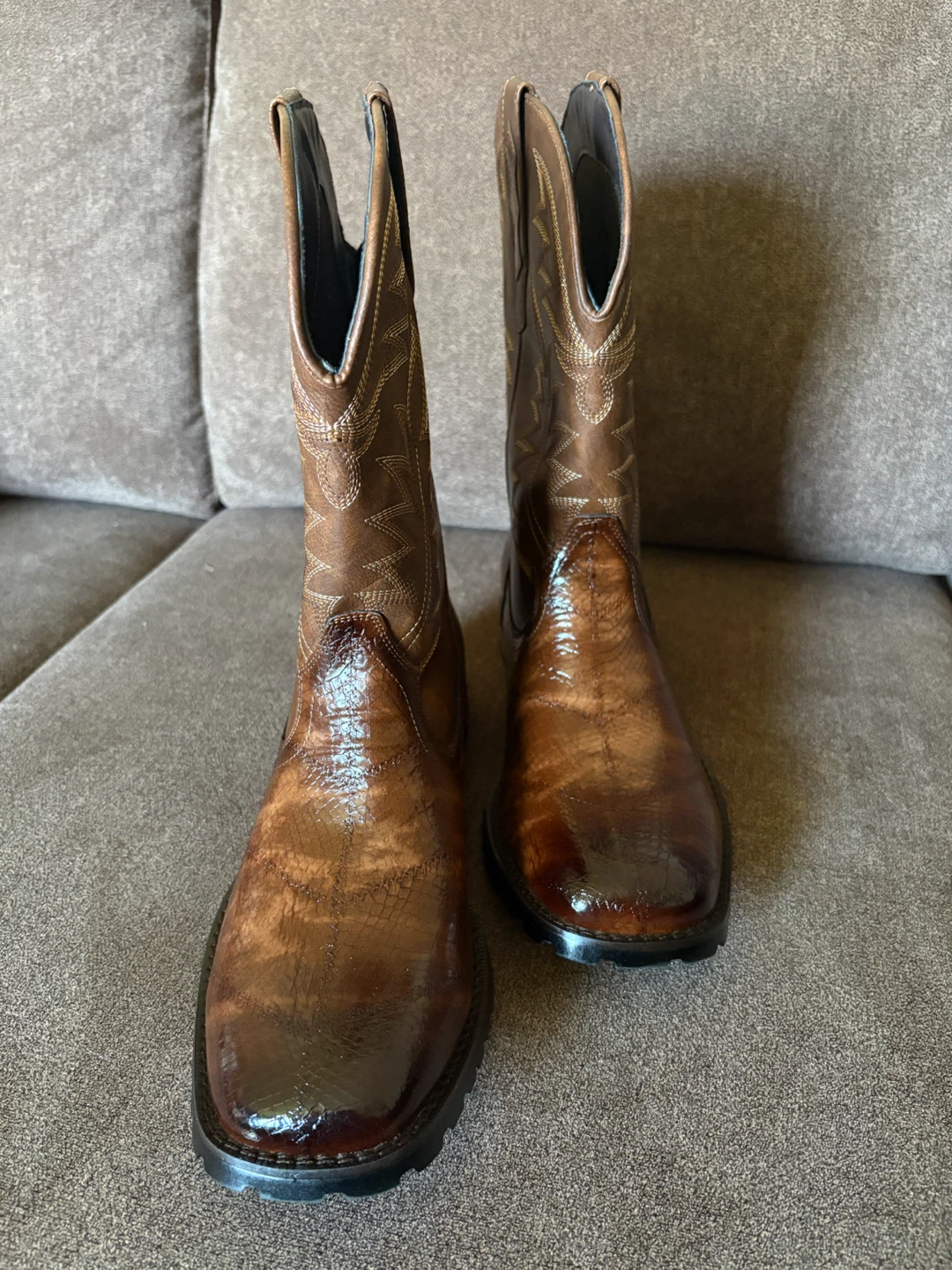 Brown Cowboy Boots Size 12 - photo 2