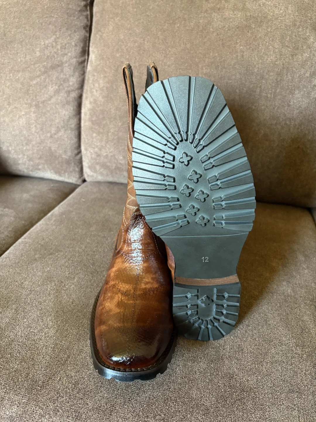 Brown Cowboy Boots Size 12 - photo 3