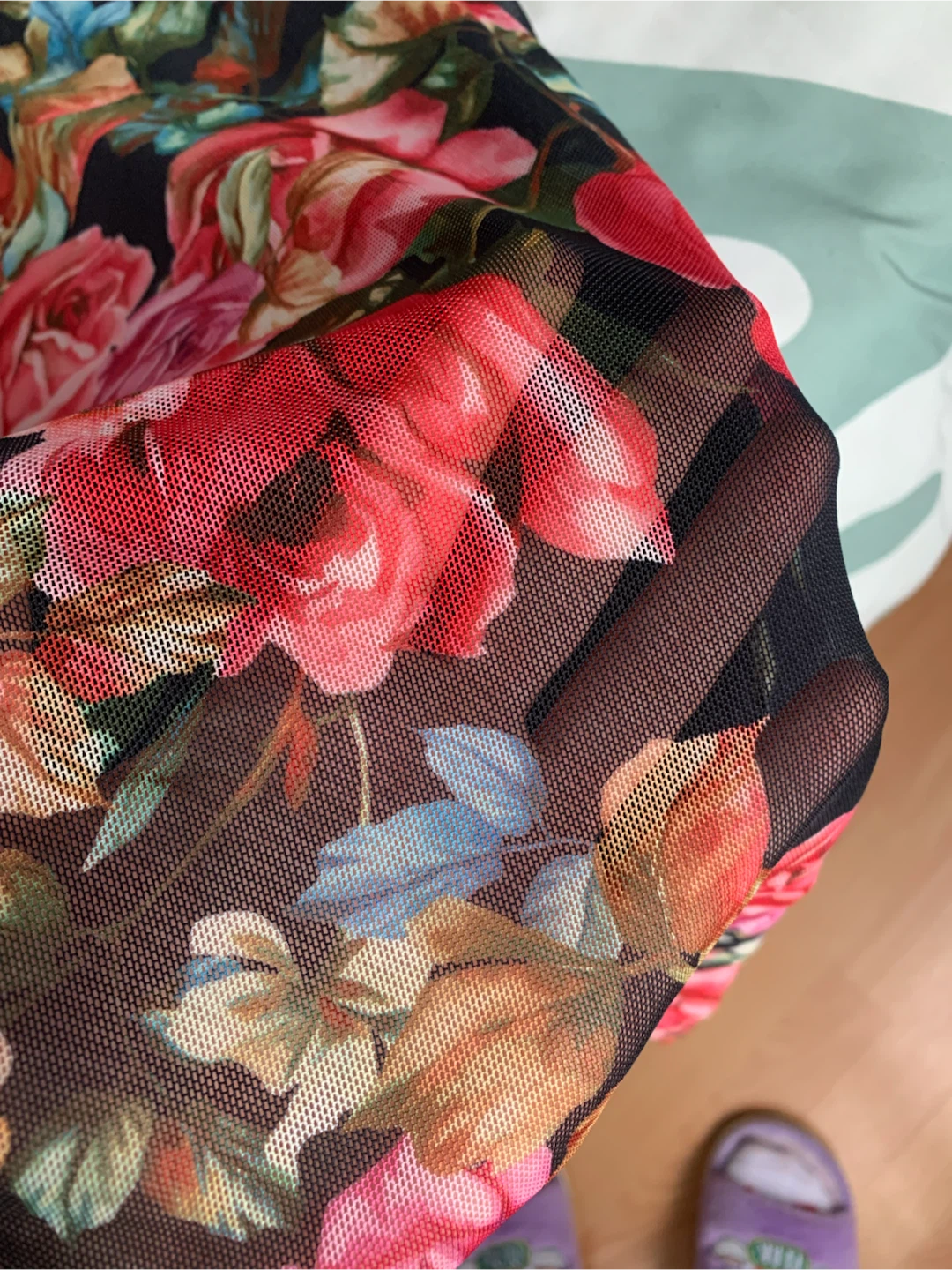 Floral Mesh Sheer Bodycon Dress - photo 4