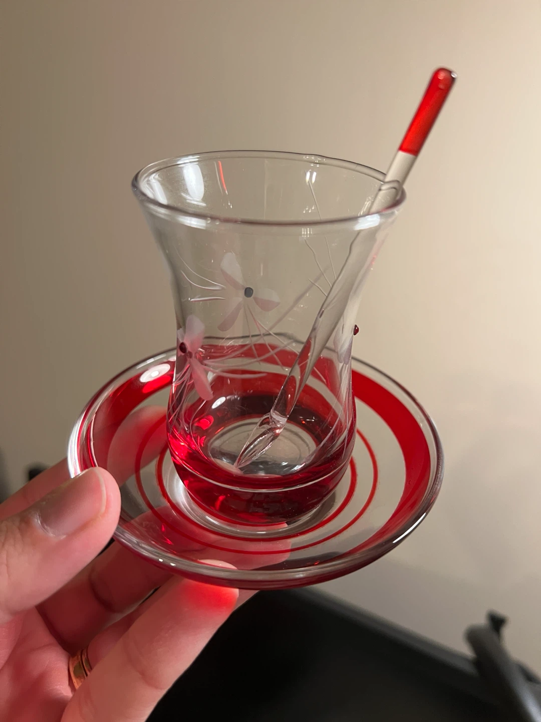 Evmax Tea Glass Set with Saucers and Spoons - photo 3