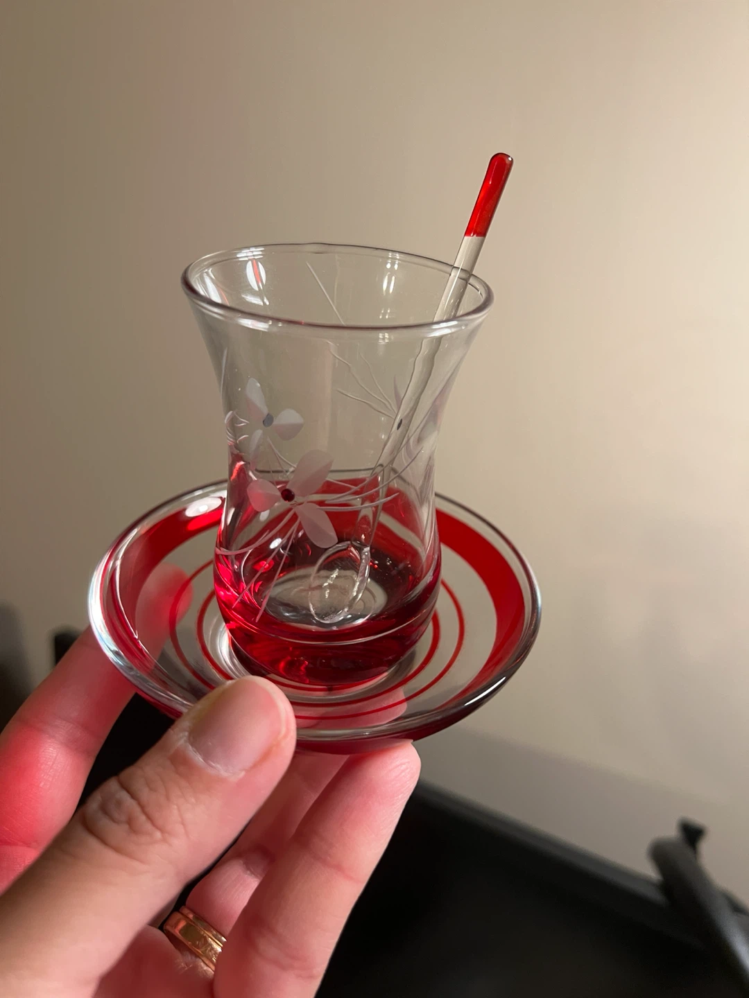 Evmax Tea Glass Set with Saucers and Spoons - photo 4