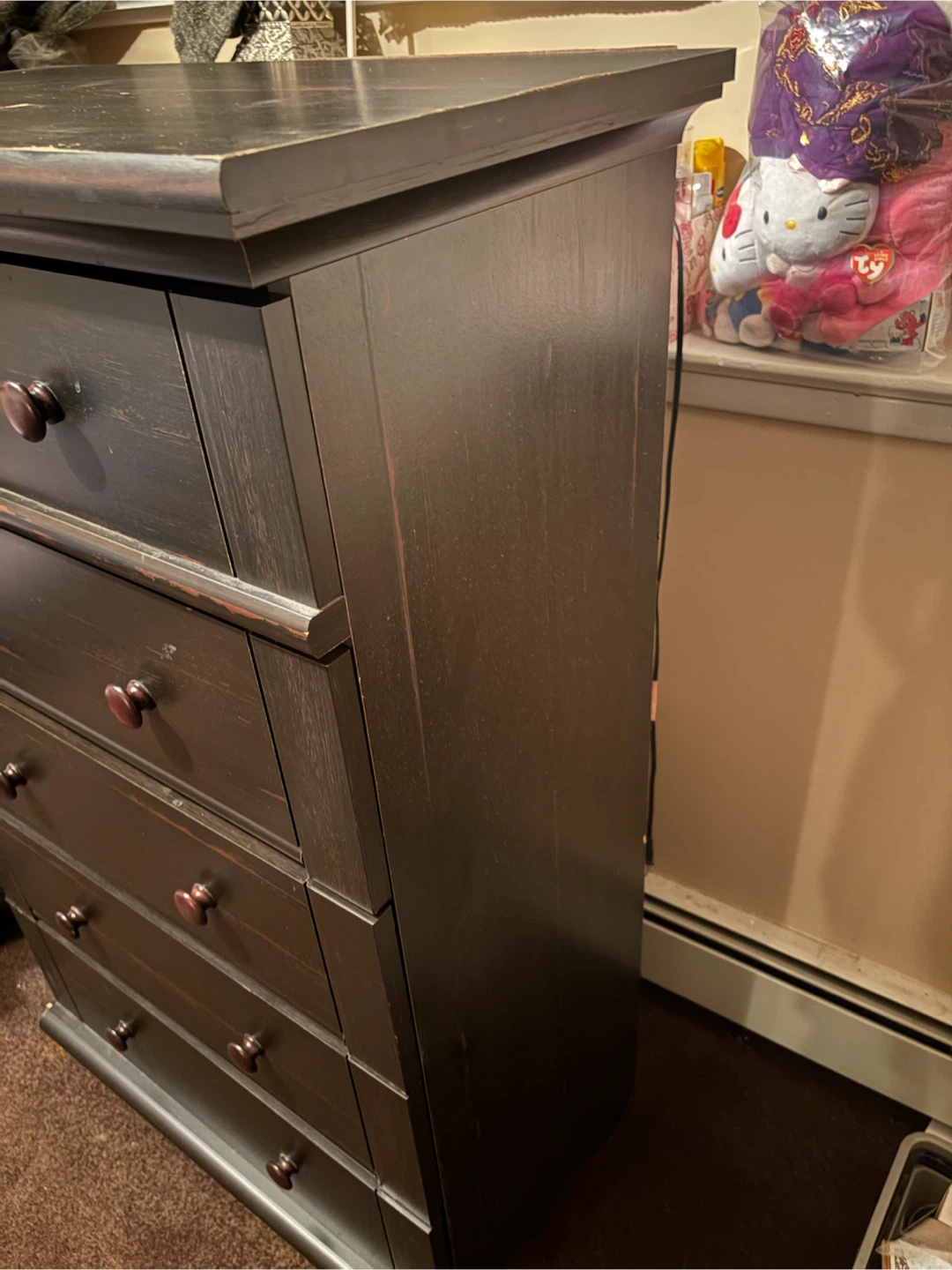 Dark Wood Tall Dresser - photo 2