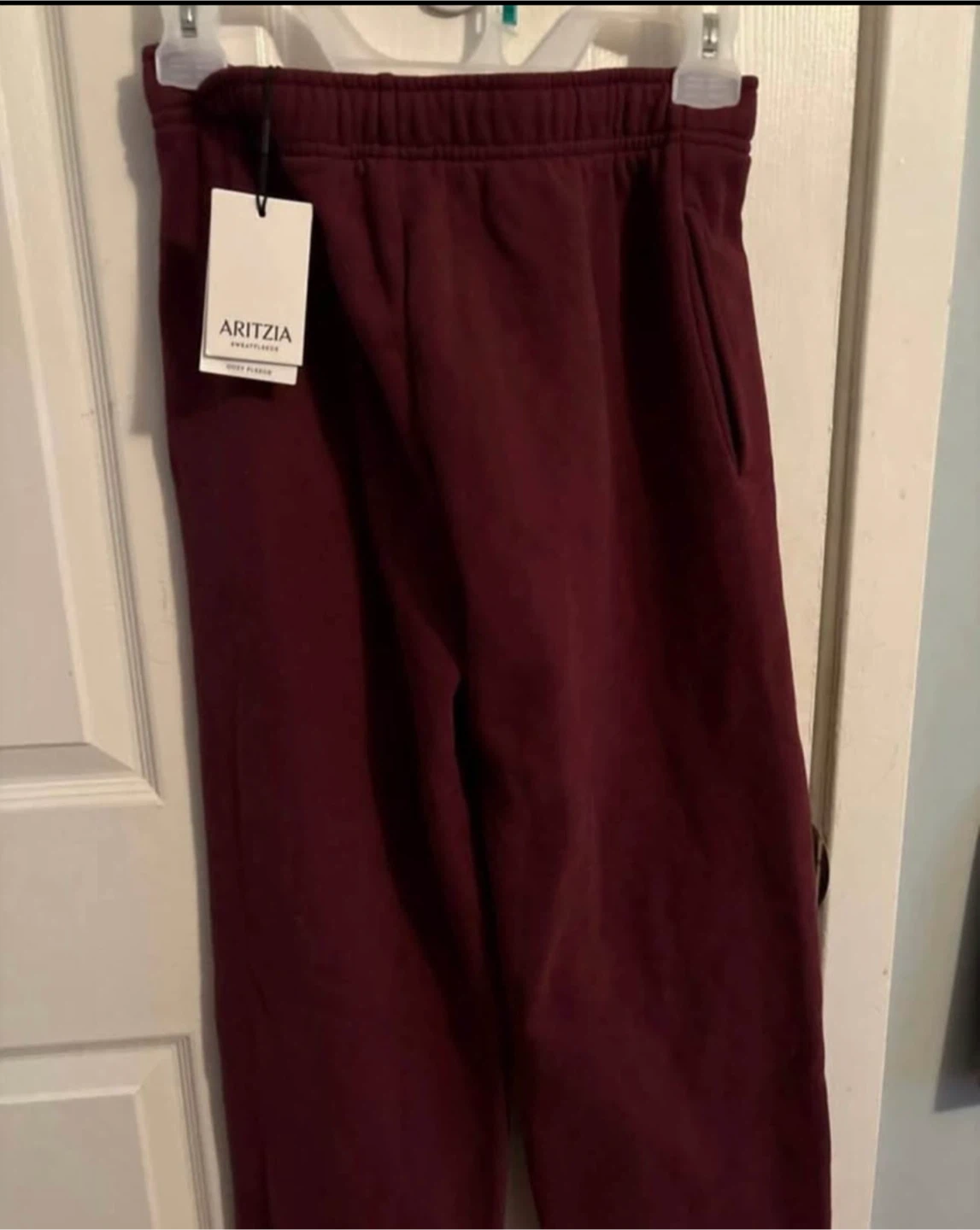 Women Aritzia cozy sweat fleece size Xs sumac burgundy