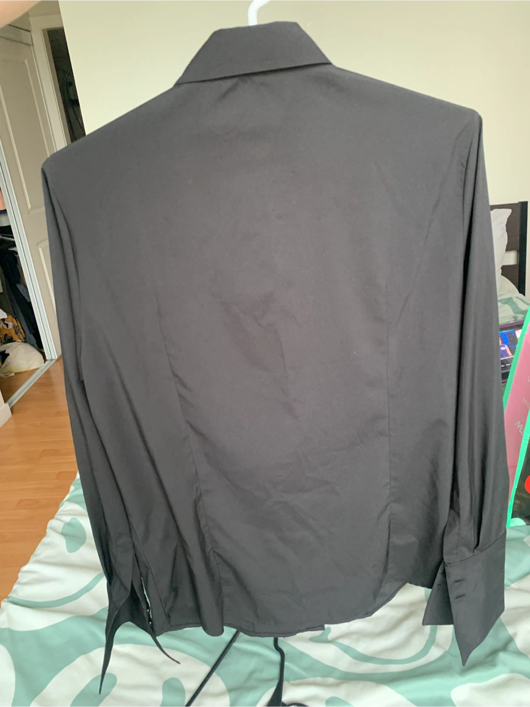Black Long Sleeve Button-Up Shirt - Size M - photo 2
