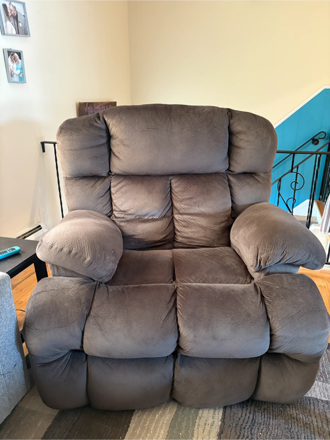 Brown Plush Power Recliner Chair