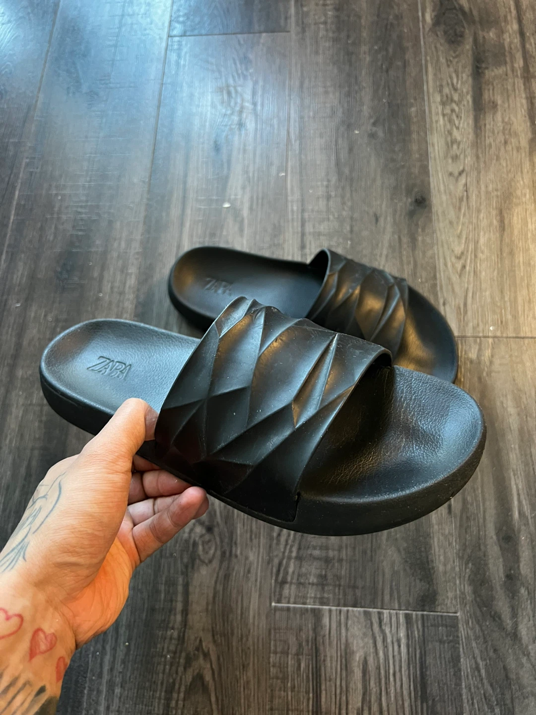 ZARA Black Slide Sandals - photo 3