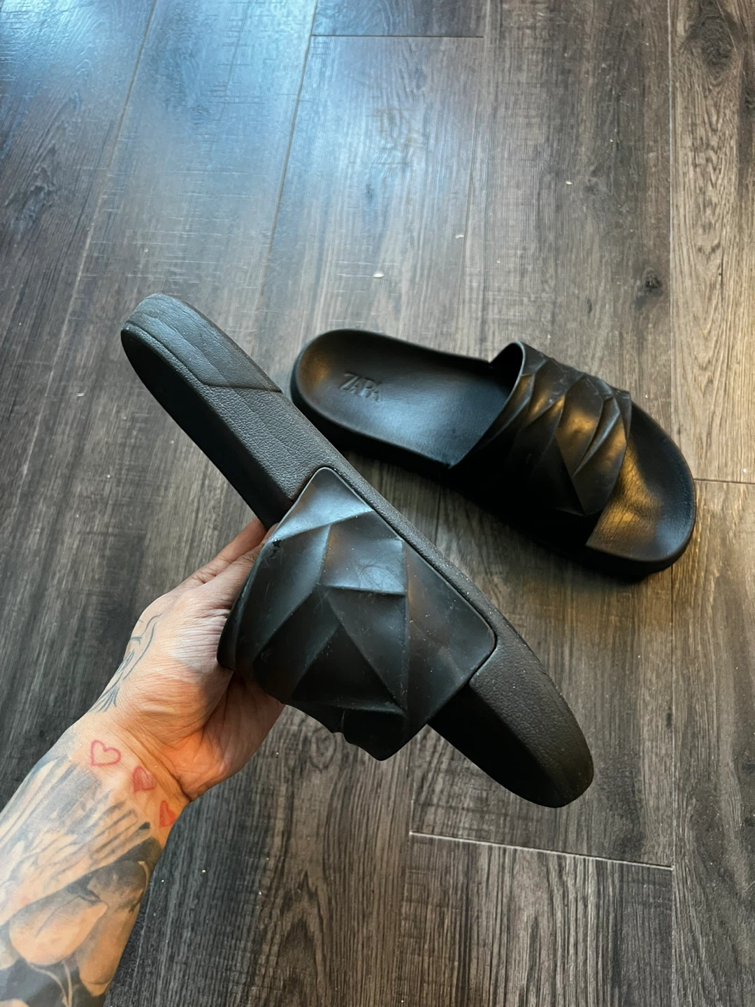 ZARA Black Slide Sandals - photo 5