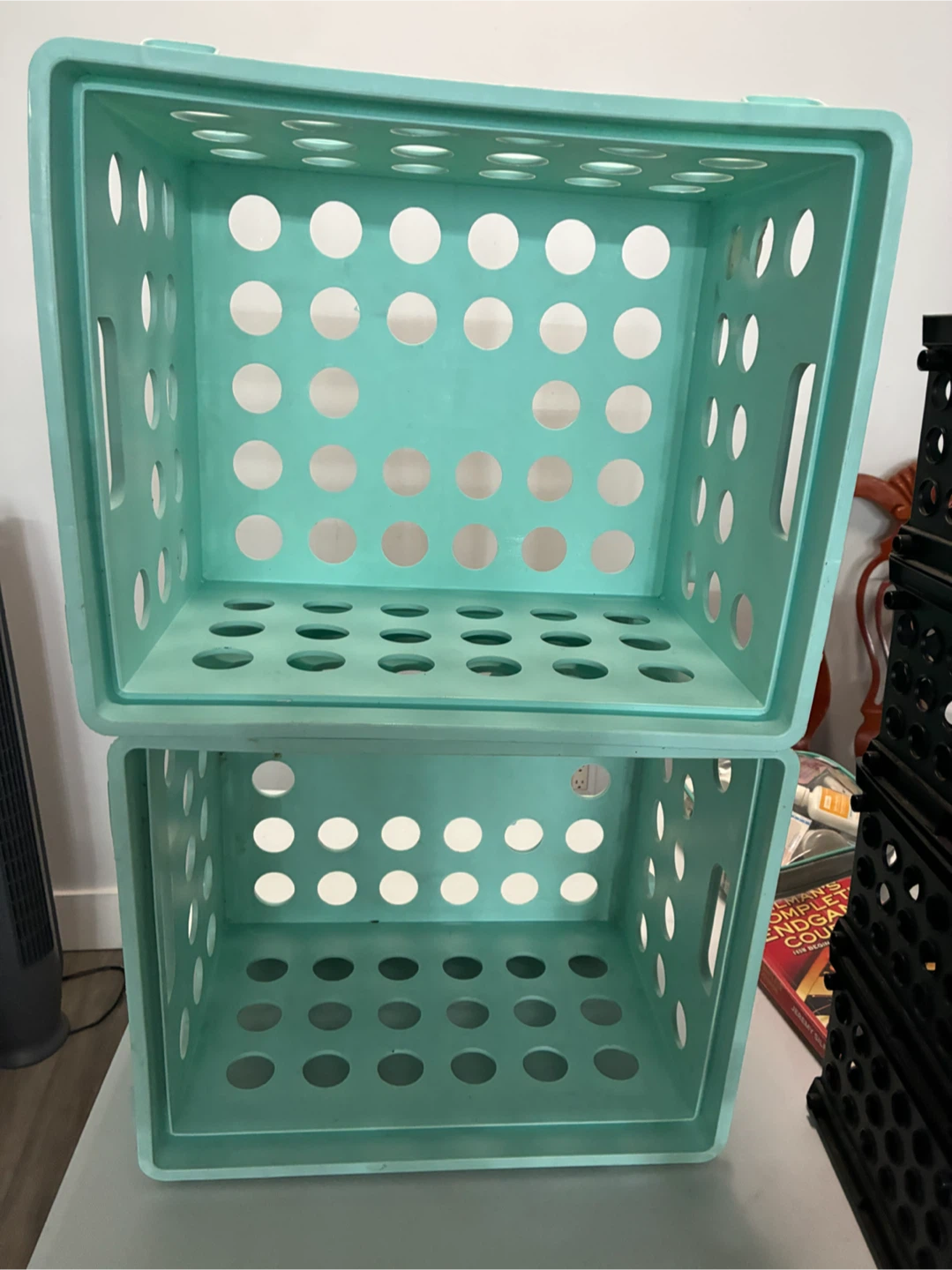 Aqua Plastic Storage Crates