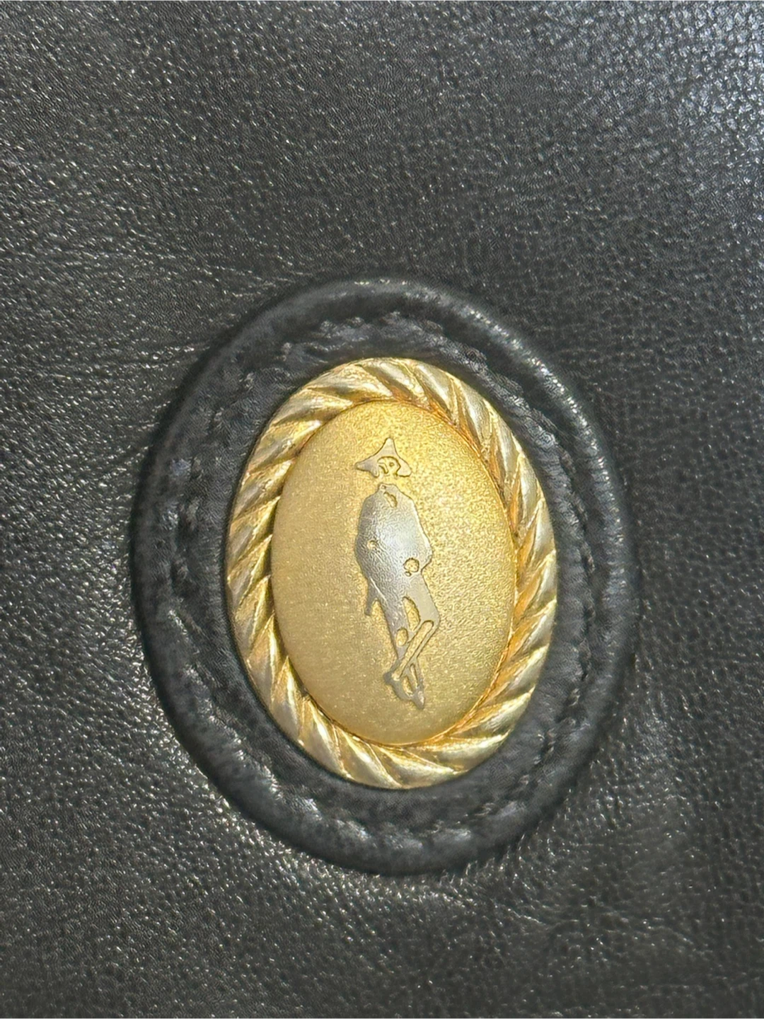 Vintage Pierre Balmain Black Leather Drawstring Backpack - photo 3