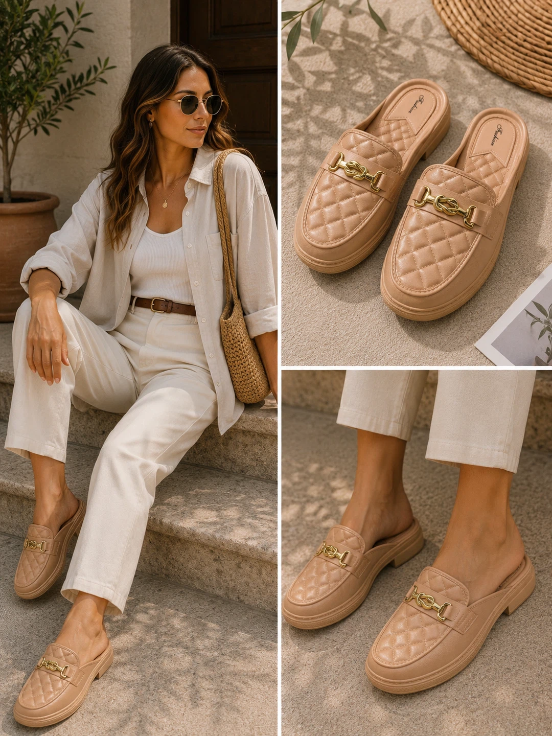 Women’s Quilted Mule Loafers – Cushioned Comfort - photo 4