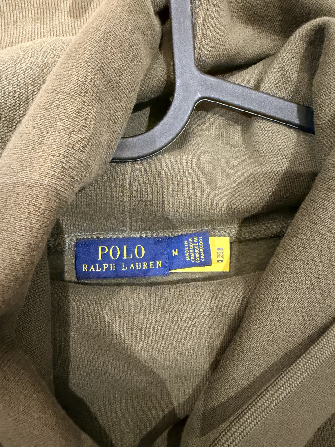 Polo Ralph Lauren Hoodie - Olive Green - Size M - photo 3