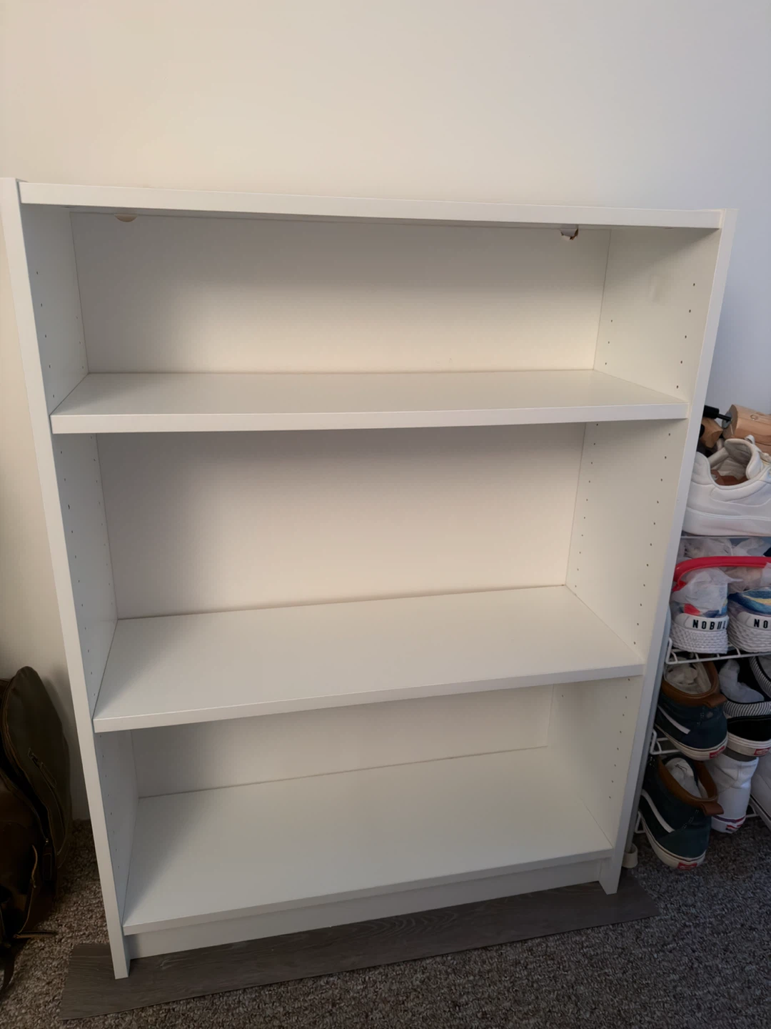 White 3-Shelf Bookshelf