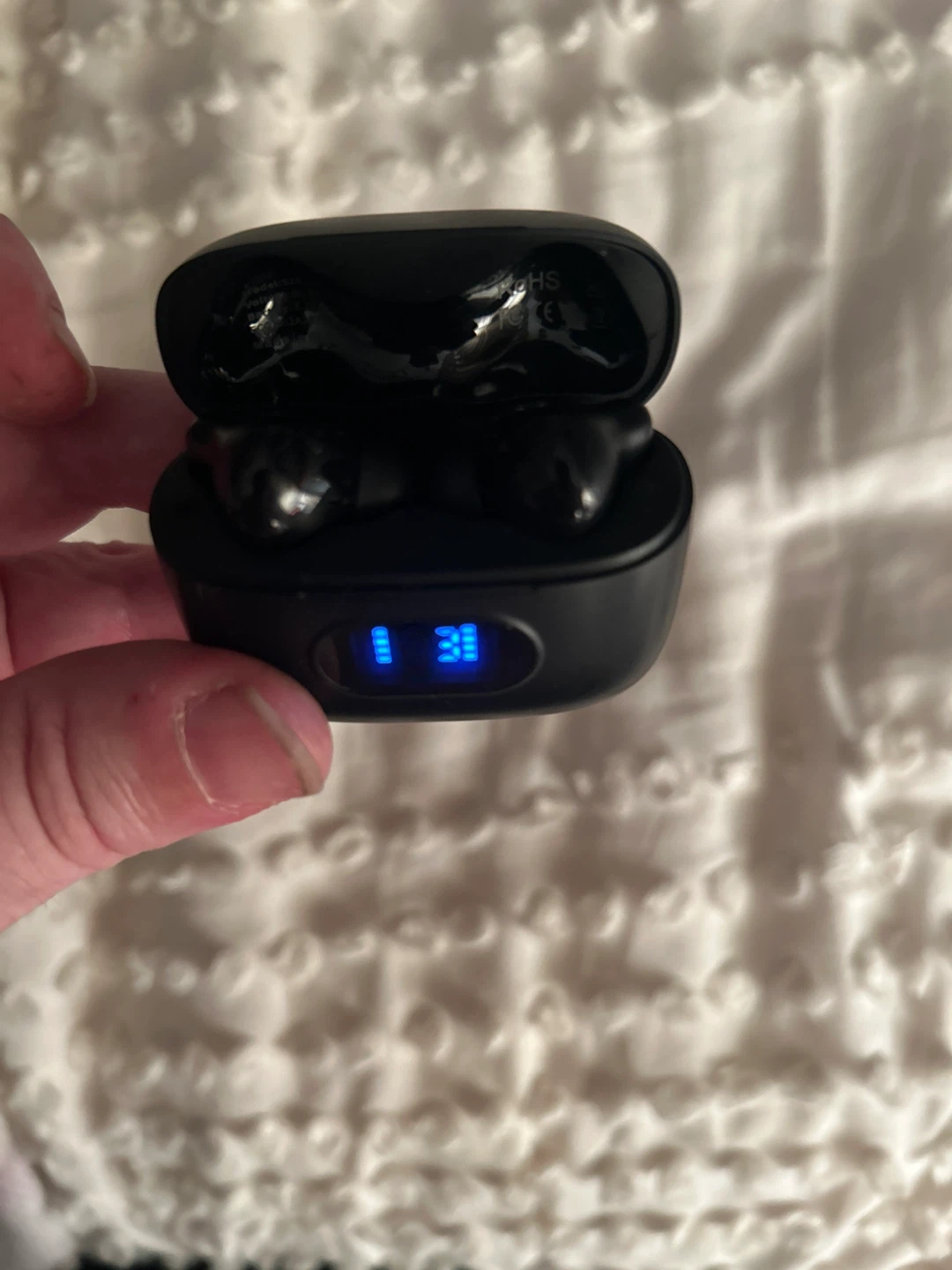 Black Wireless Earbuds with Charging Case - photo 3
