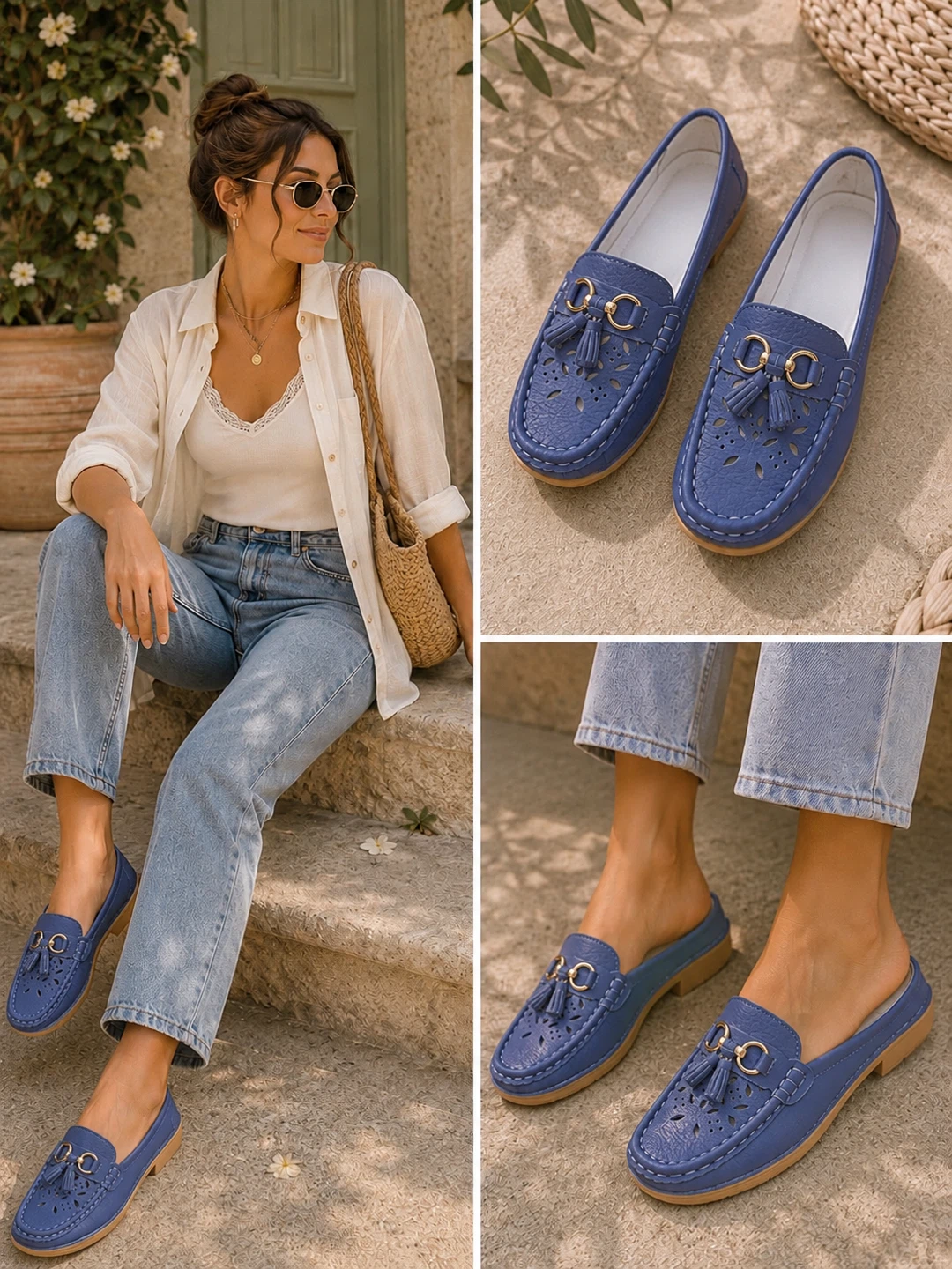 Women’s Laser Cut Tassel Loafers – Lightweight Comfort - photo 2
