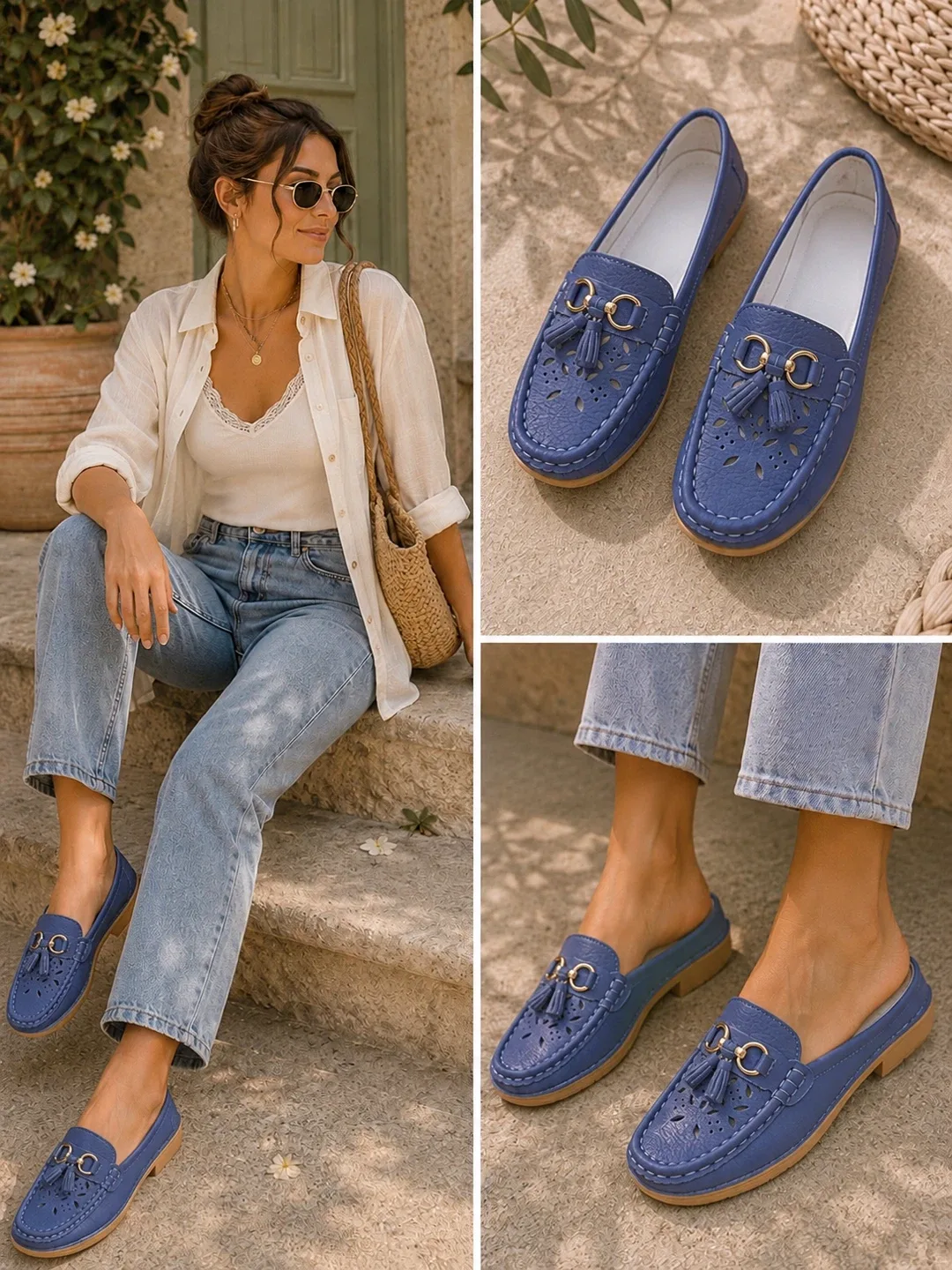 Women’s Laser Cut Tassel Loafers – Lightweight Comfort - photo 2