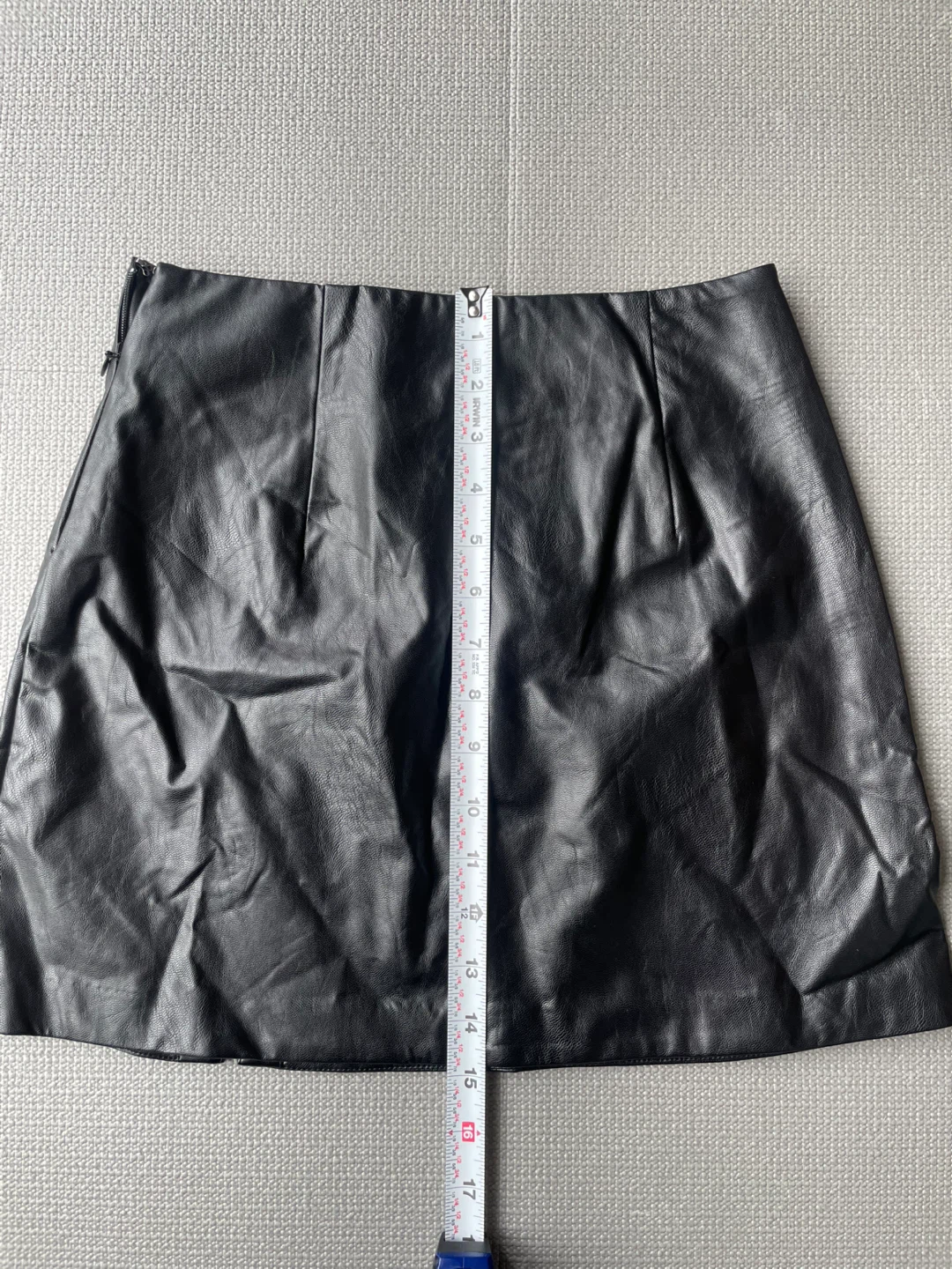 Oak + Fort Black Faux Leather Mini Skirt, size 2 - photo 2