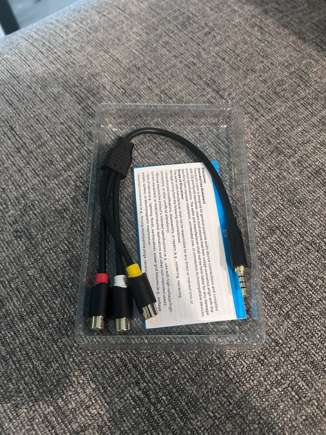 J&D 3 RCA to 3.5mm AV Input Adapter - photo 3