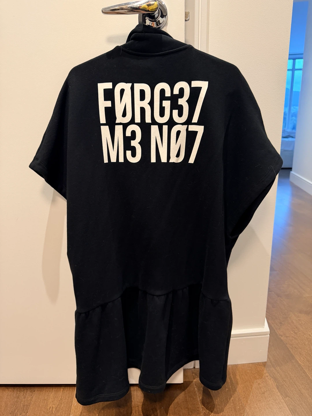 RED Valentino Black Zipped Hoodie Dress