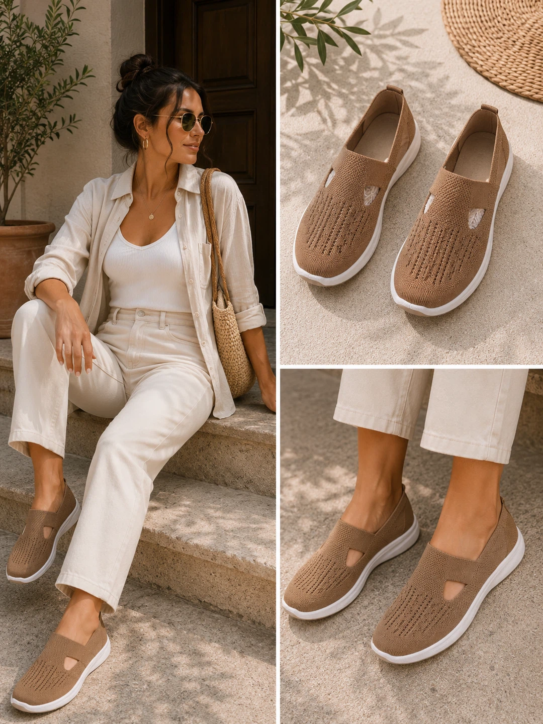 Women’s Lightweight Knit Slip-On Sneakers – Breathable - photo 2