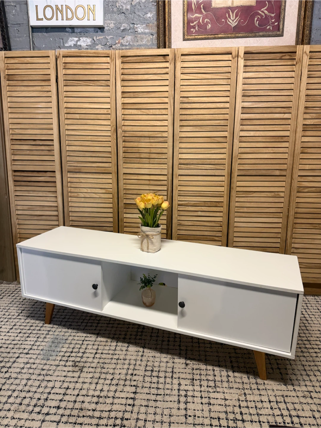 White TV Stand - photo 2