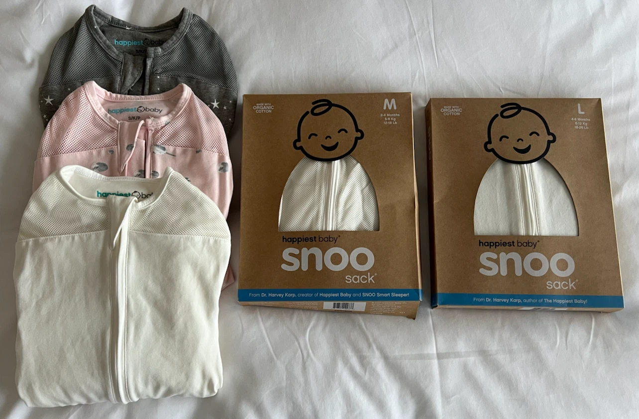 NEW happiest baby SNOO Smart Sleeper & $800 in new baby clothing - photo 4