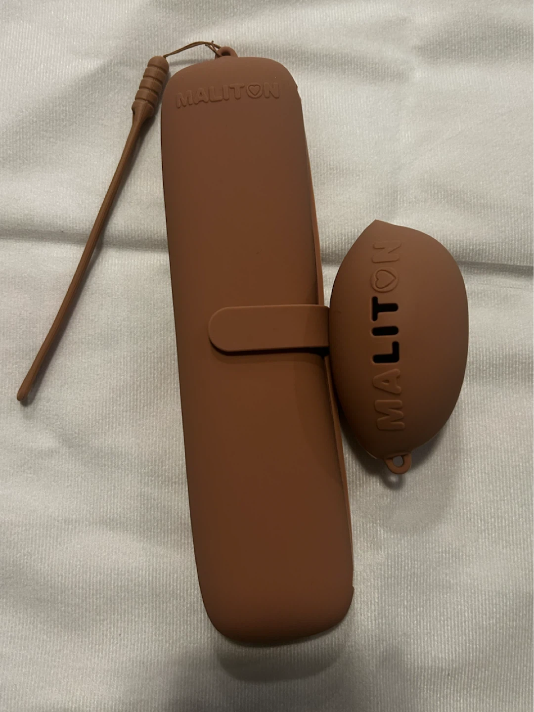 Makeup Brush Holder Travel Case (brown)
