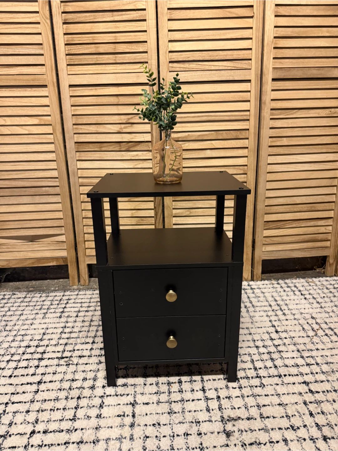 Black side table