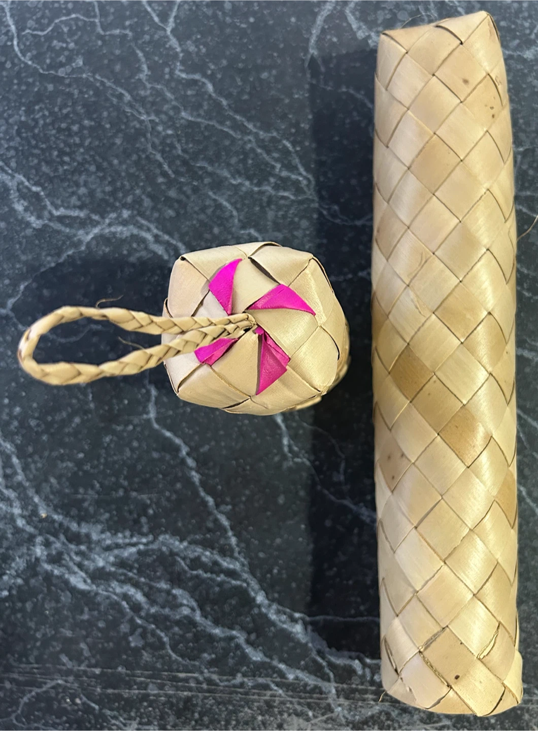 Woven Palm Leaf Holder Set - photo 3