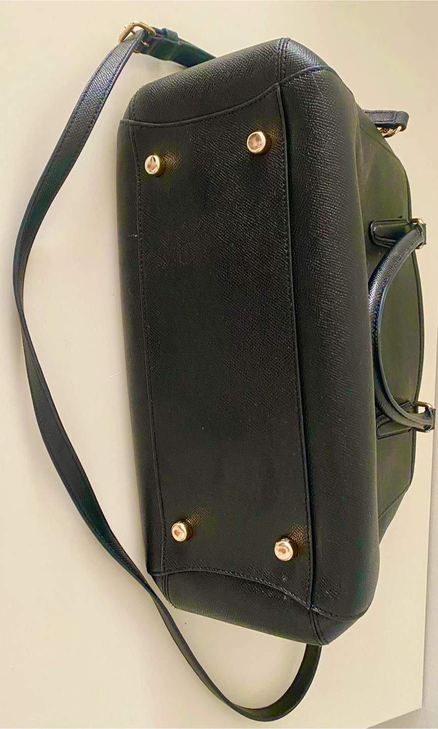 Coach Black Pebble Leather Satchel Purse - photo 2