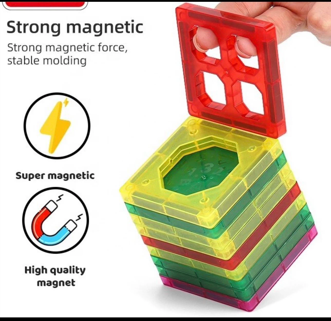 DZ Magnet Blocks Toy Set - 110 Pieces - photo 3